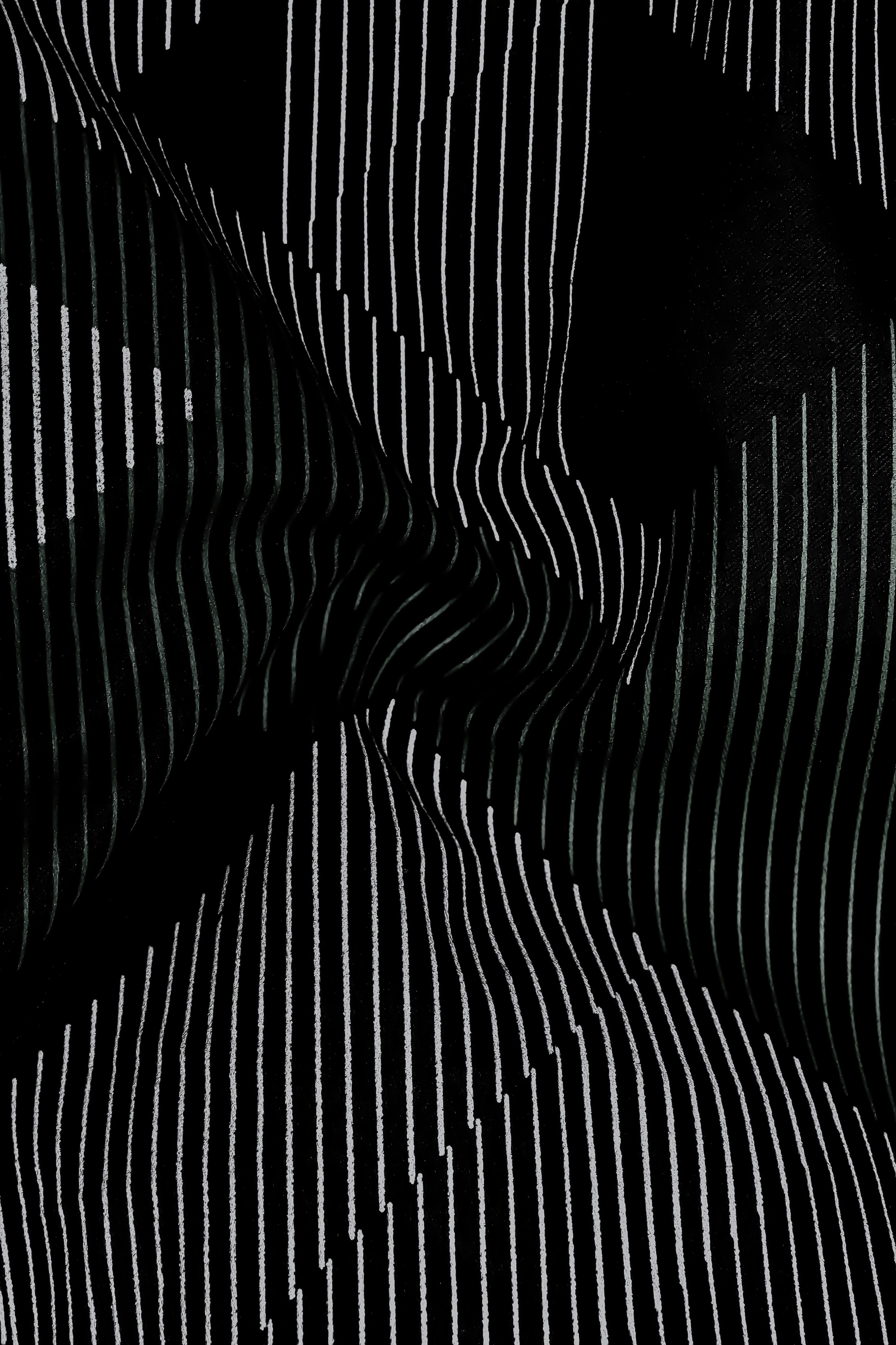 Midnight-Jade Black Printed Subtle Sheen Super Soft Premium Cotton Desinger Casual Shirt