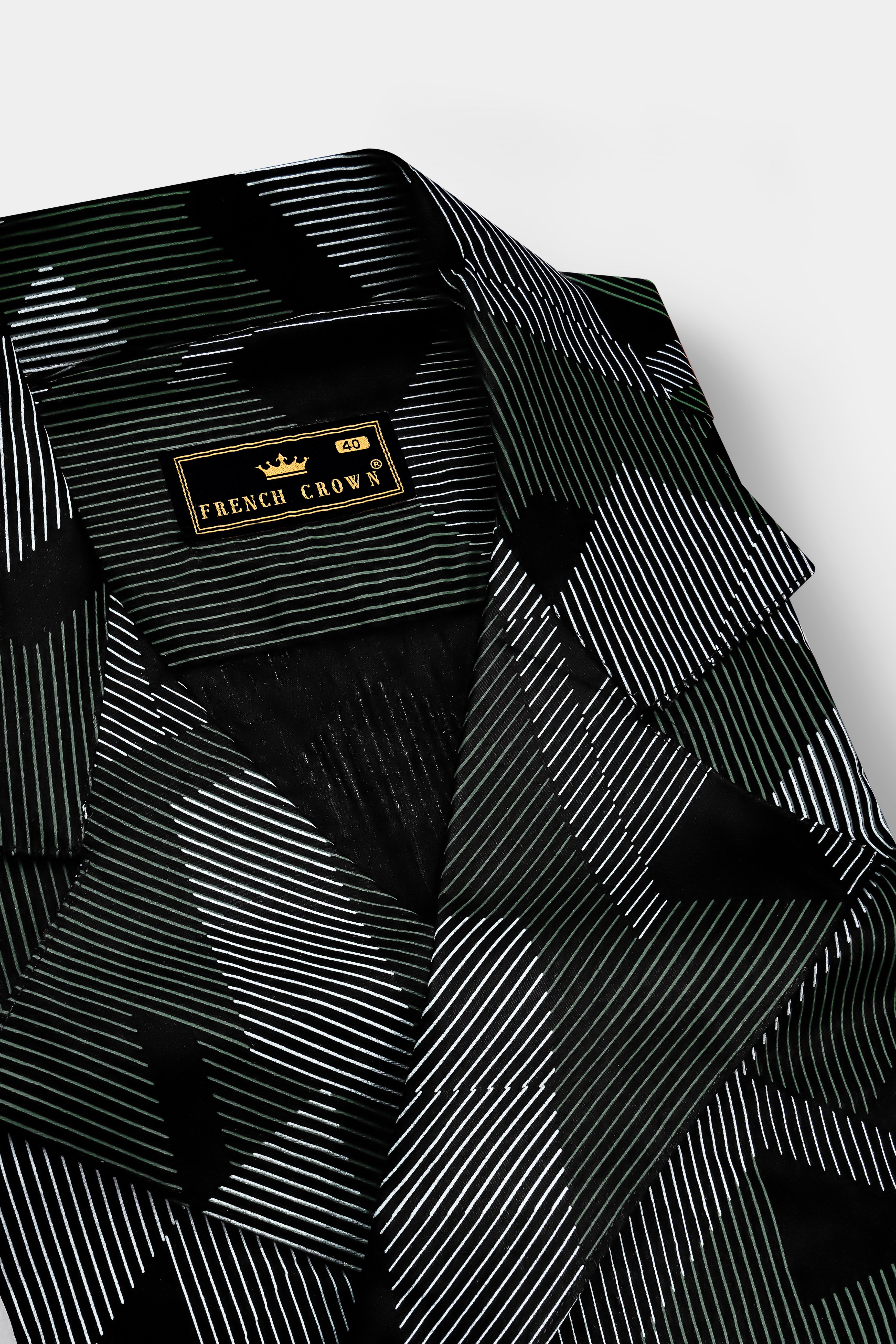 Midnight-Jade Black Printed Subtle Sheen Super Soft Premium Cotton Desinger Casual Shirt