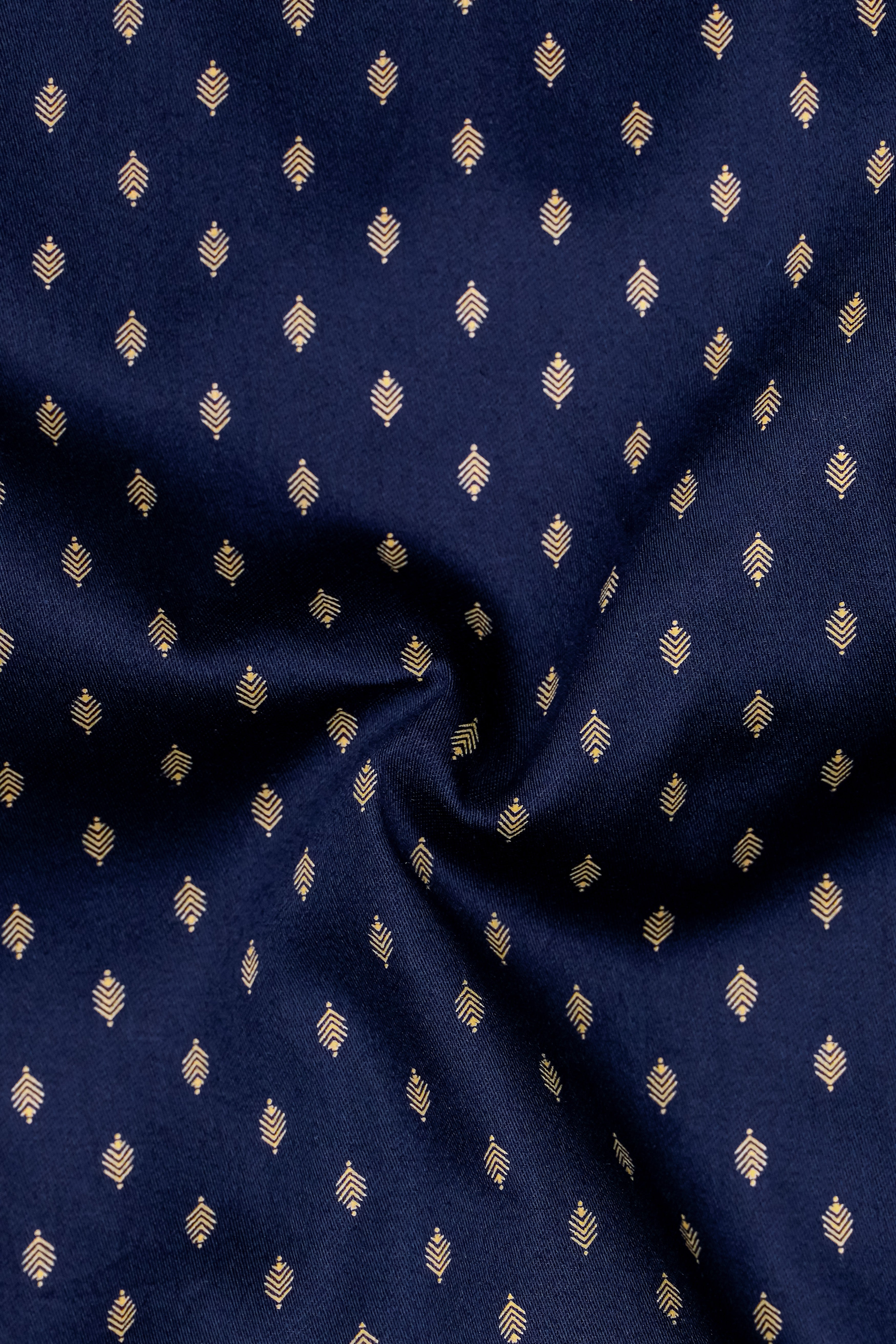 Cyanor-Tealish Blue Printed Subtle Sheen Super Soft Premium Cotton Dress Shirt