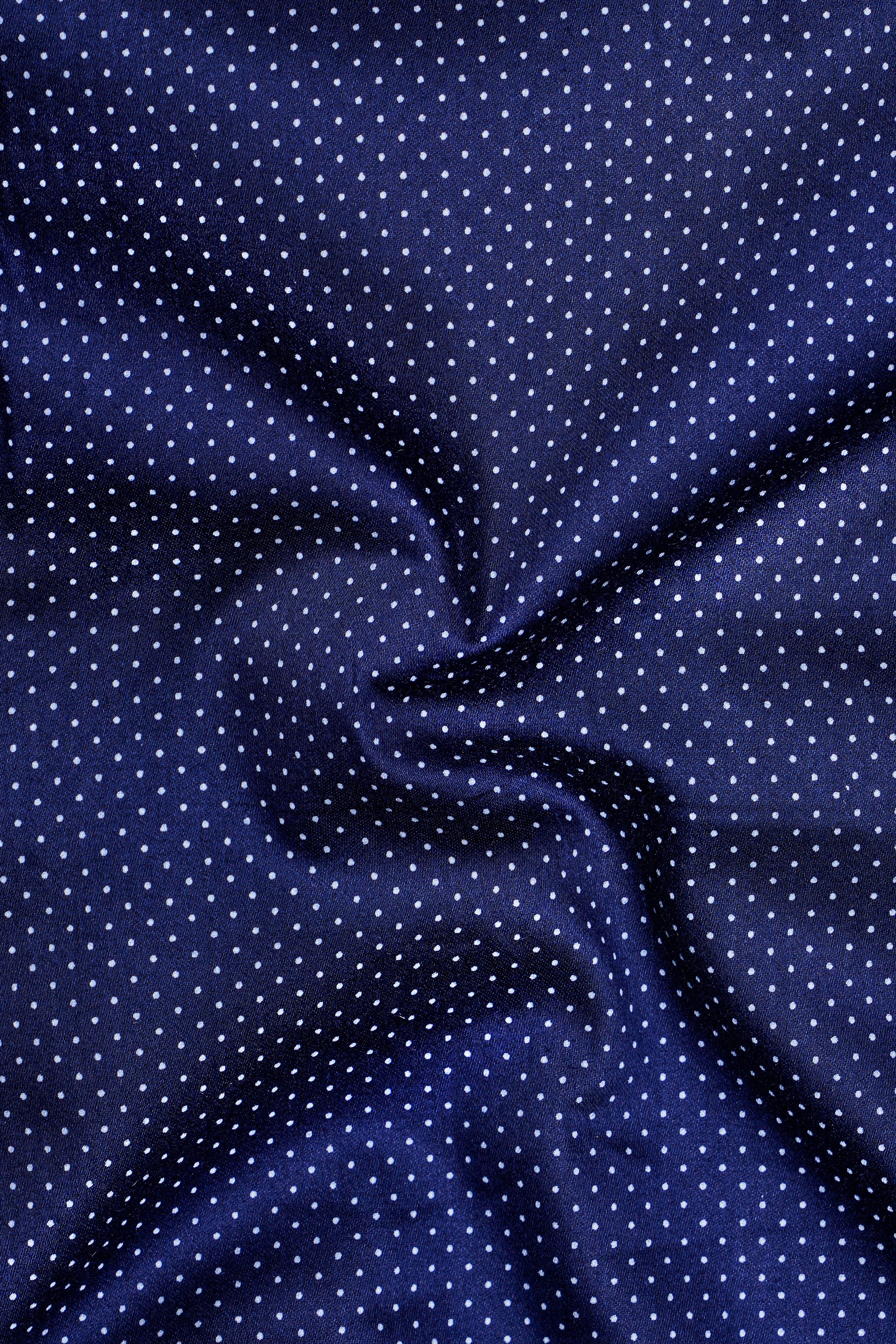 Nuvique-Jacarta Blue Printed Subtle Sheen Super Soft Premium Cotton Dress Shirt