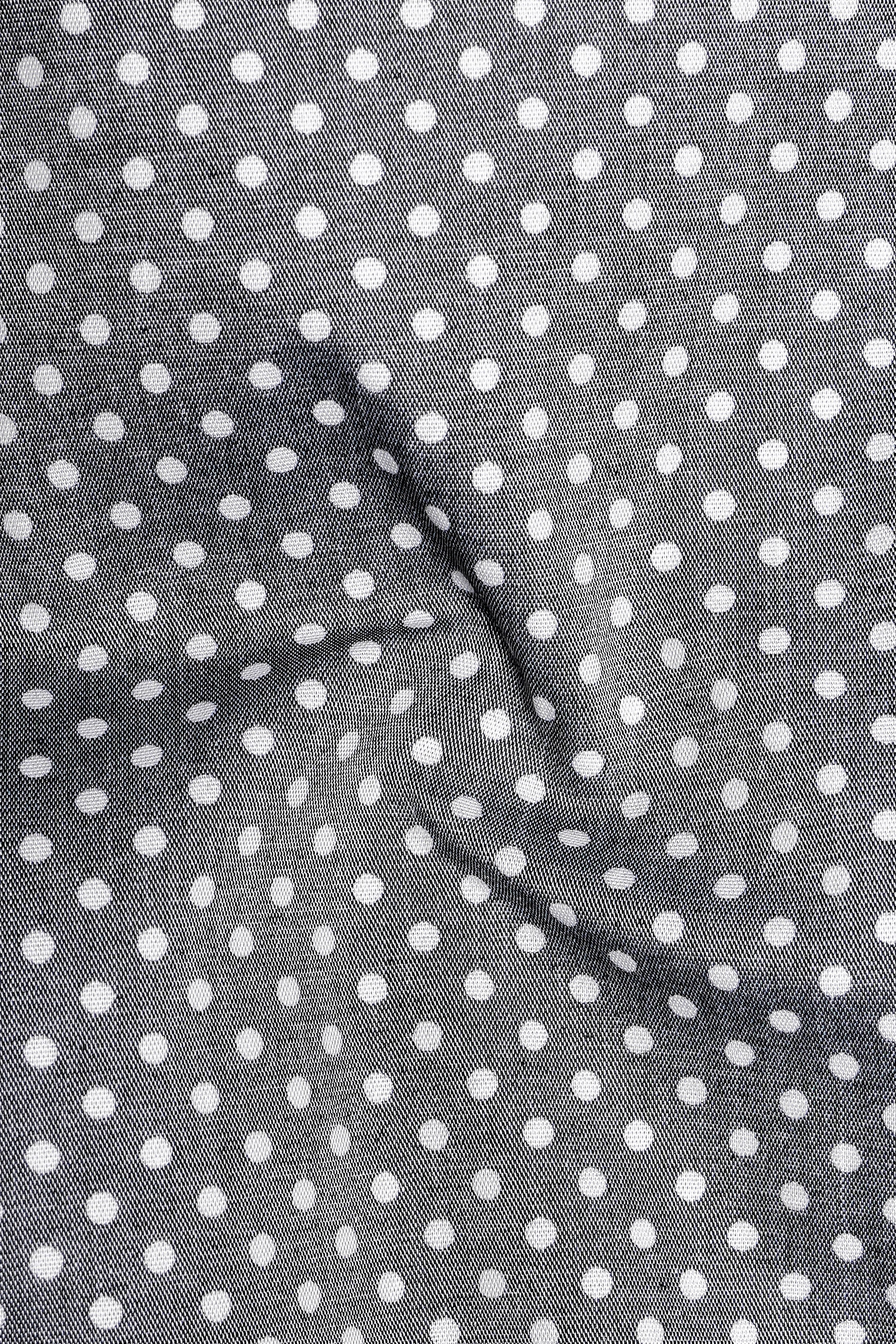 Glintar-Venus Gray Printed Chambray Premium Cotton Dress Shirt