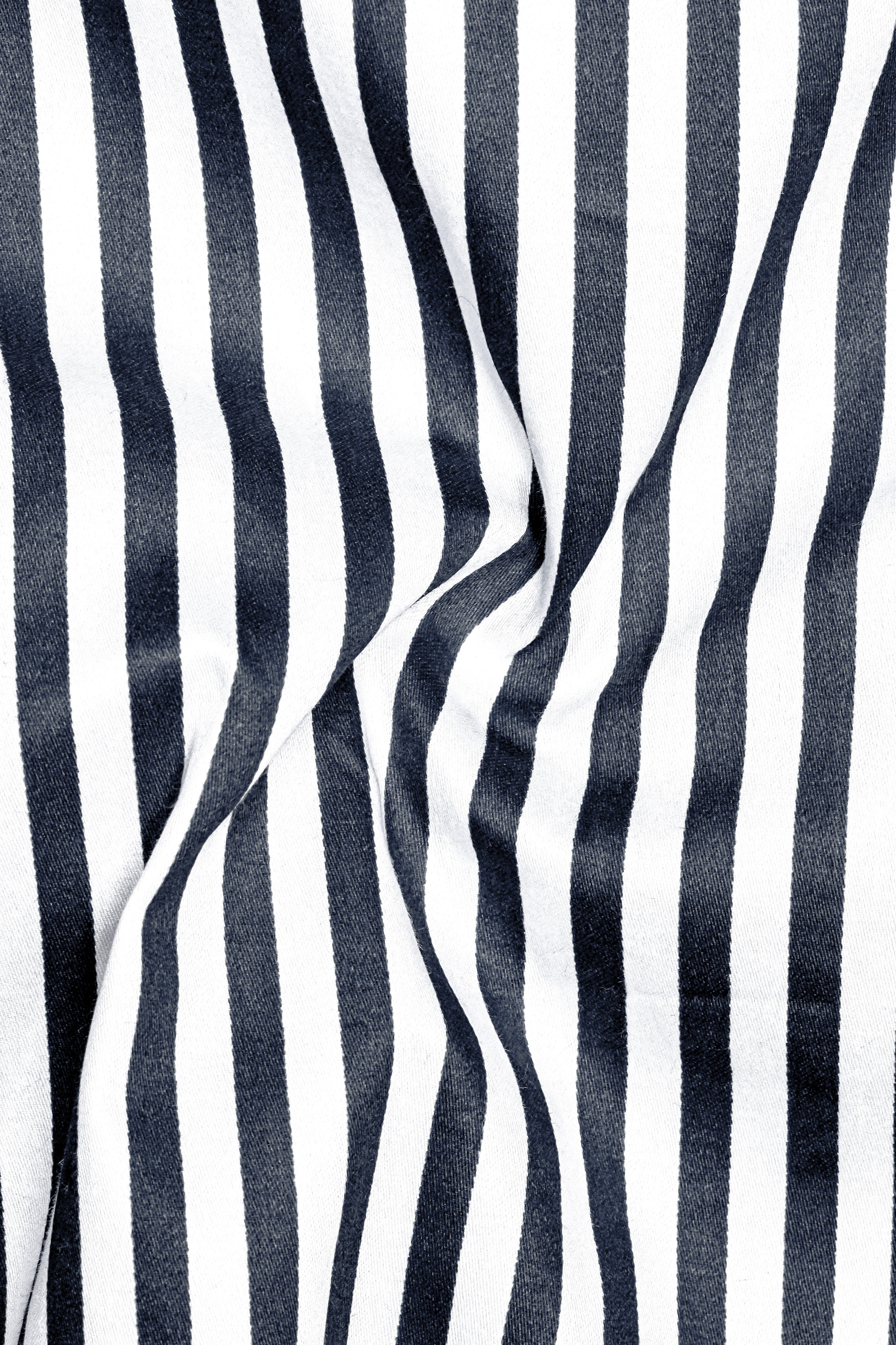 Charvion-Charcoal Gray And Bright White Striped Super Soft Premium Cotton Formal White Cuff Collar Shirt