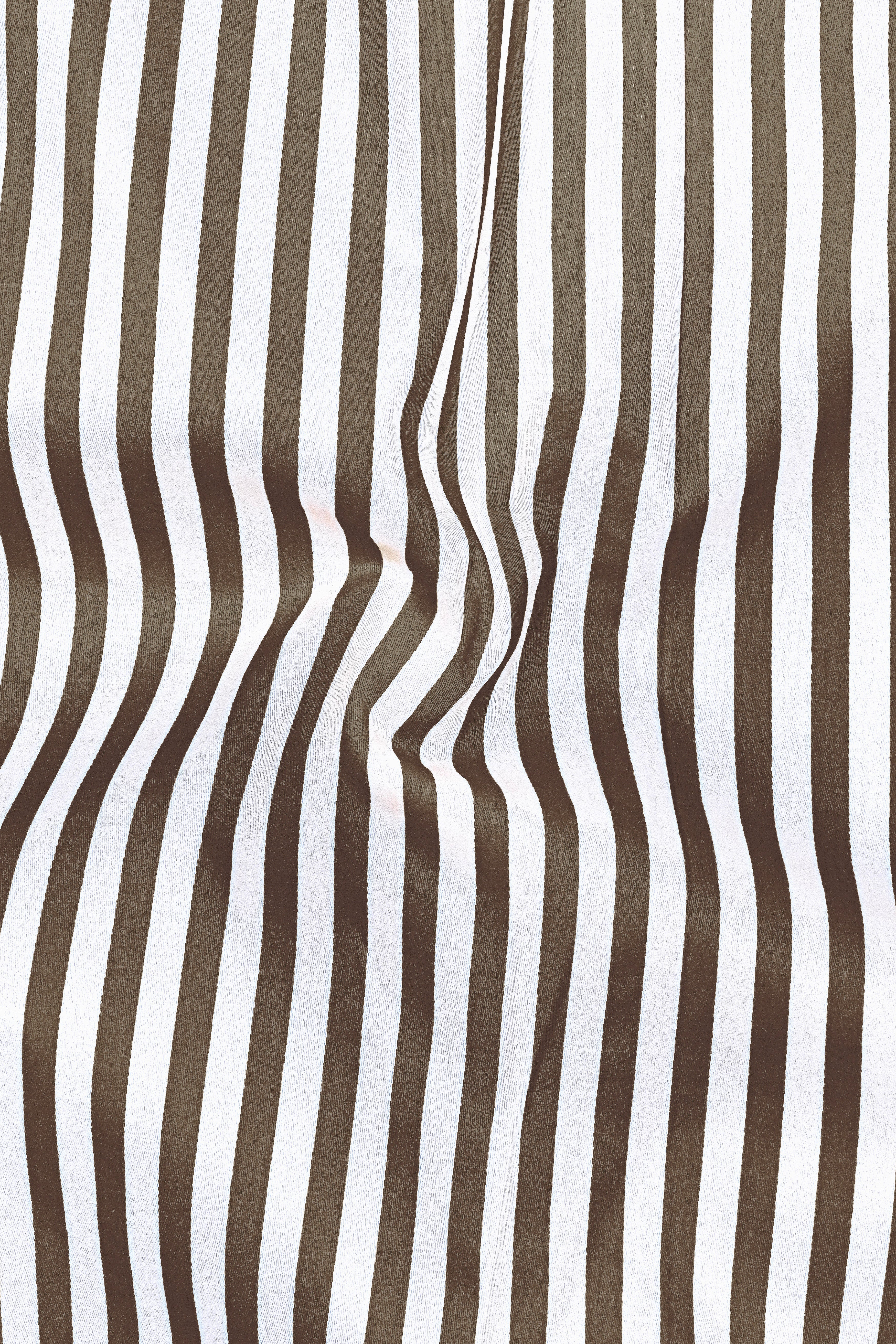 Metavue-Metallic Brown And Bright White Striped Super Soft Premium Cotton Formal White Cuff Collar Shirt