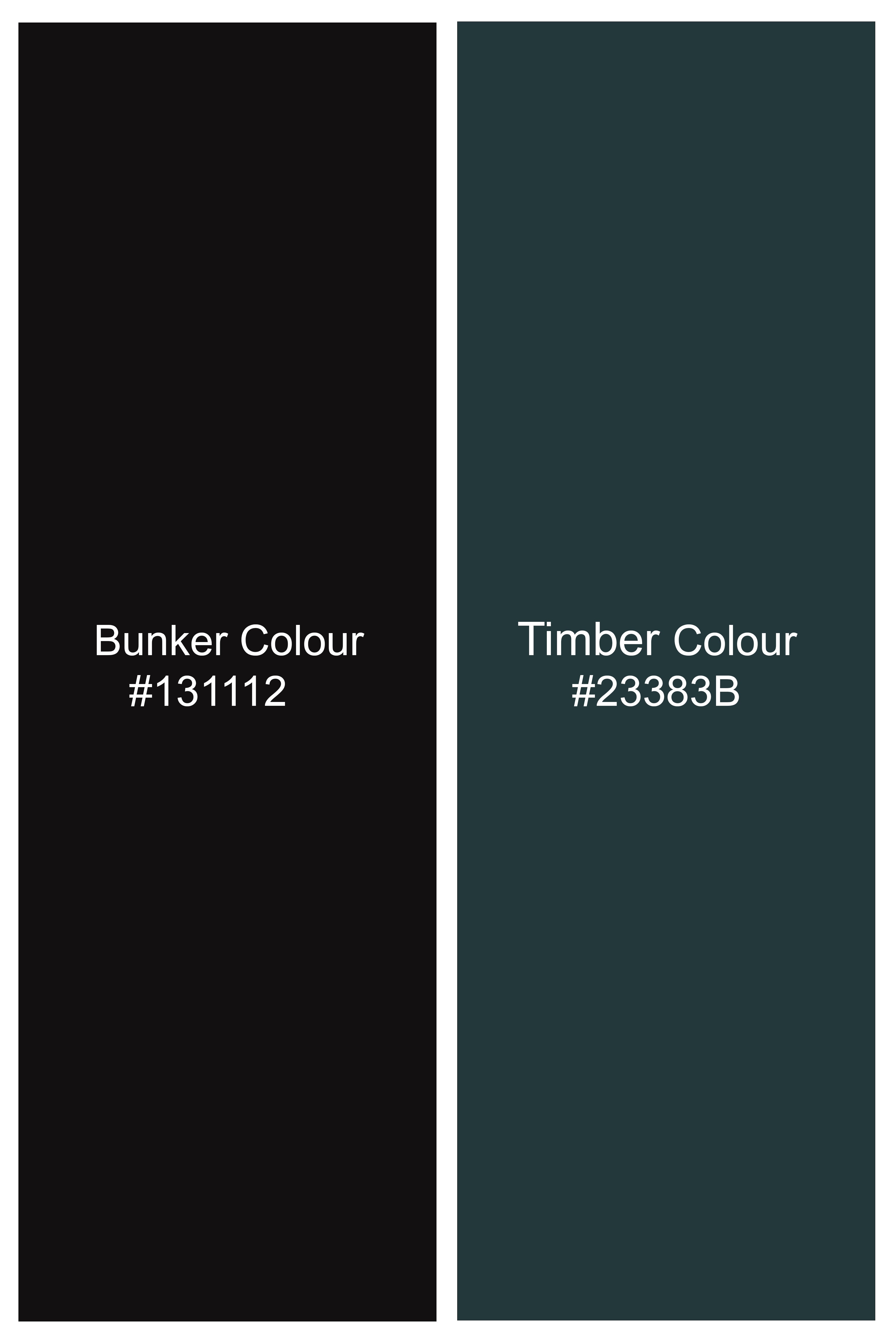 Emerivra-Bunker Black And Timber Green Emerald Smoke Printed Super Soft Premium Cotton Semi Formal Shirt