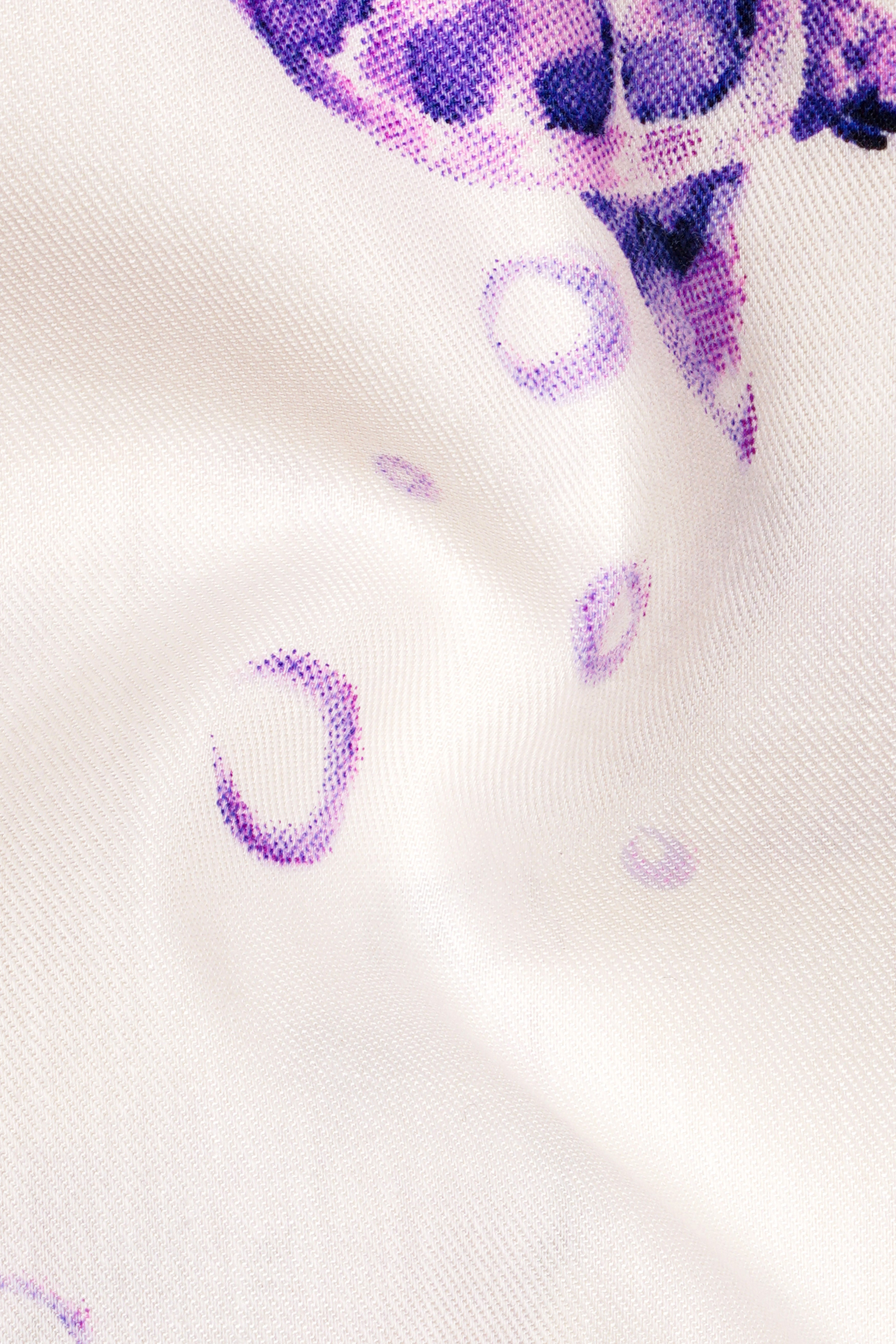 Bianora-Bright White And Eminence Purple Turtles Printed Super Soft Premium Cotton Casual Shirt