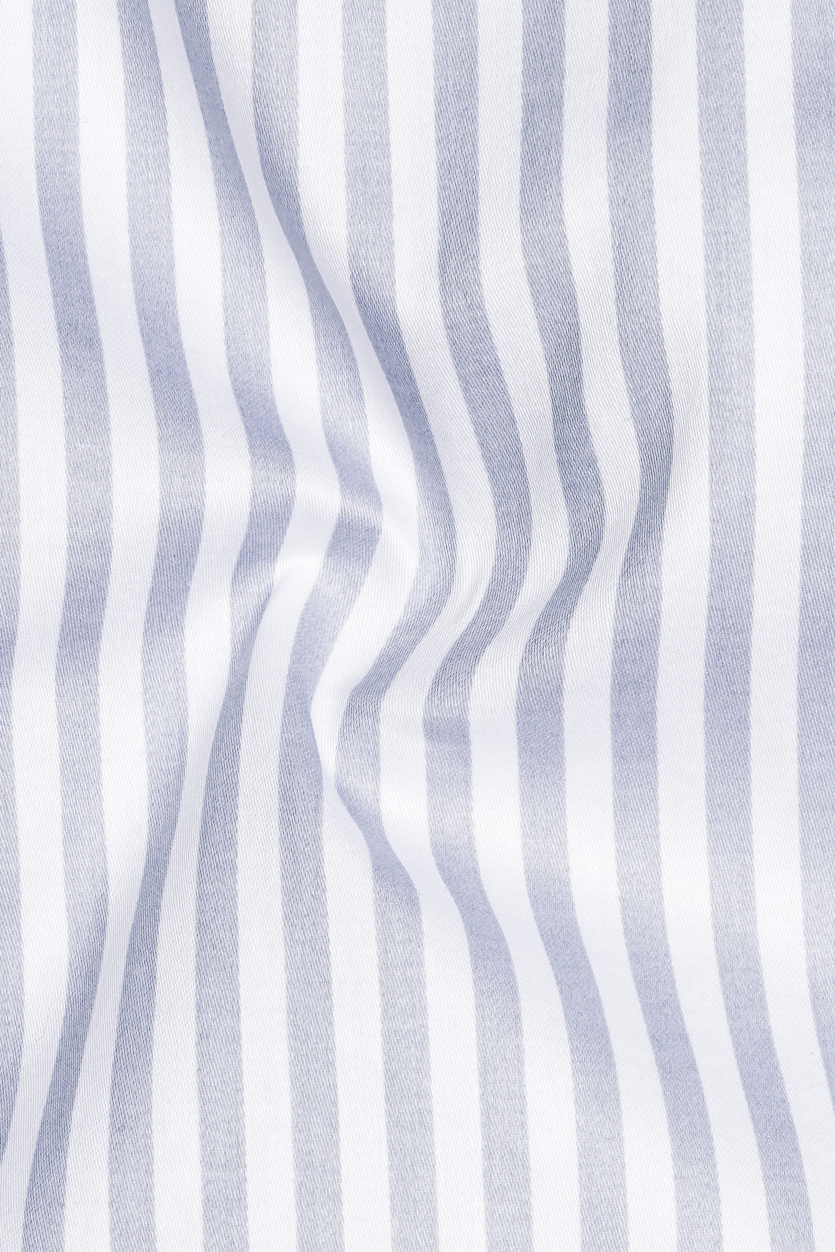 Strivaro-Aluminium Gray And Bright White Candy Striped Subtle Sheen Super Soft Premium Cotton Cuff Collar Dress Shirt