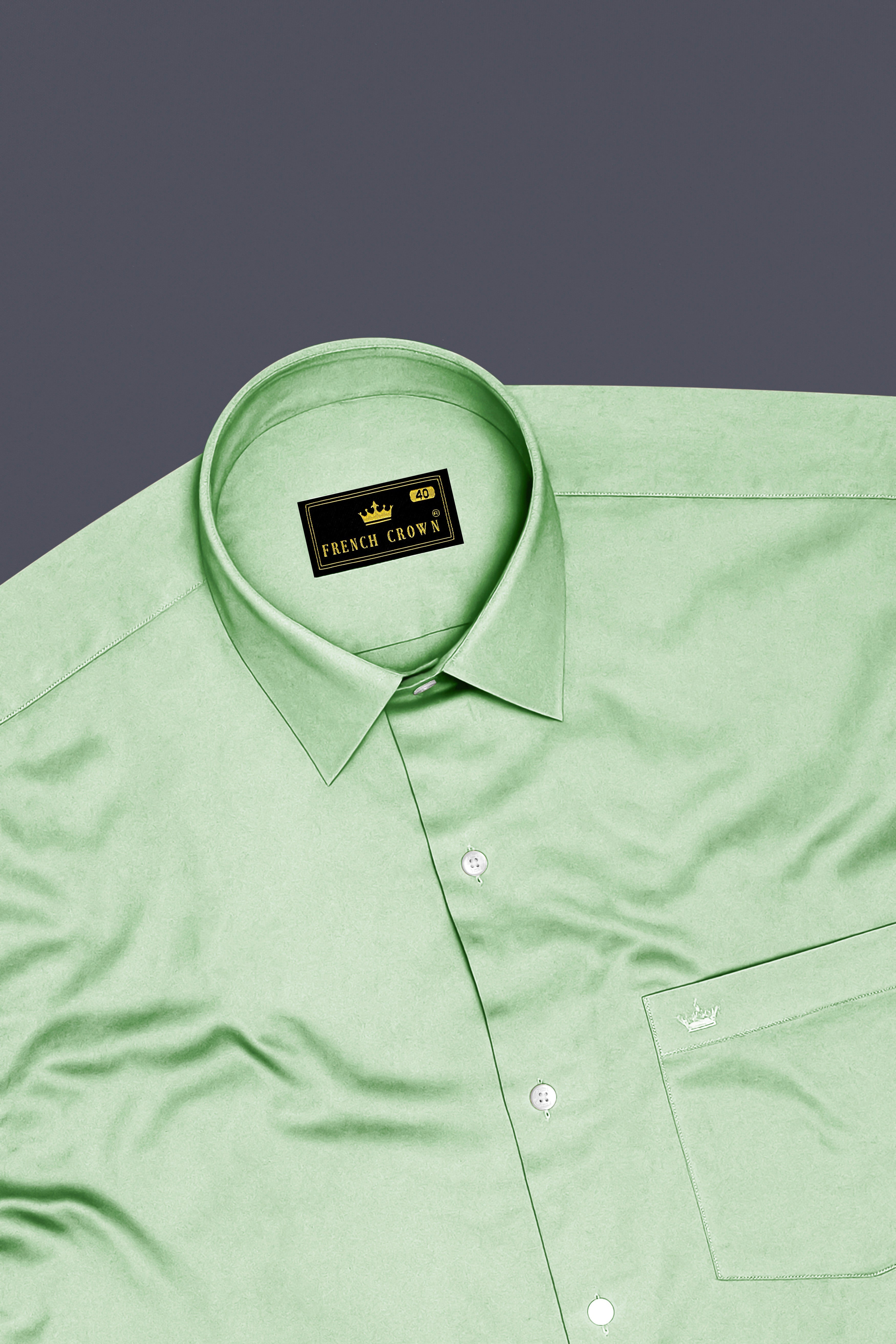 Verdoro-Oxley Green Subtle Sheen Super Soft Premium Cotton Dress Shirt