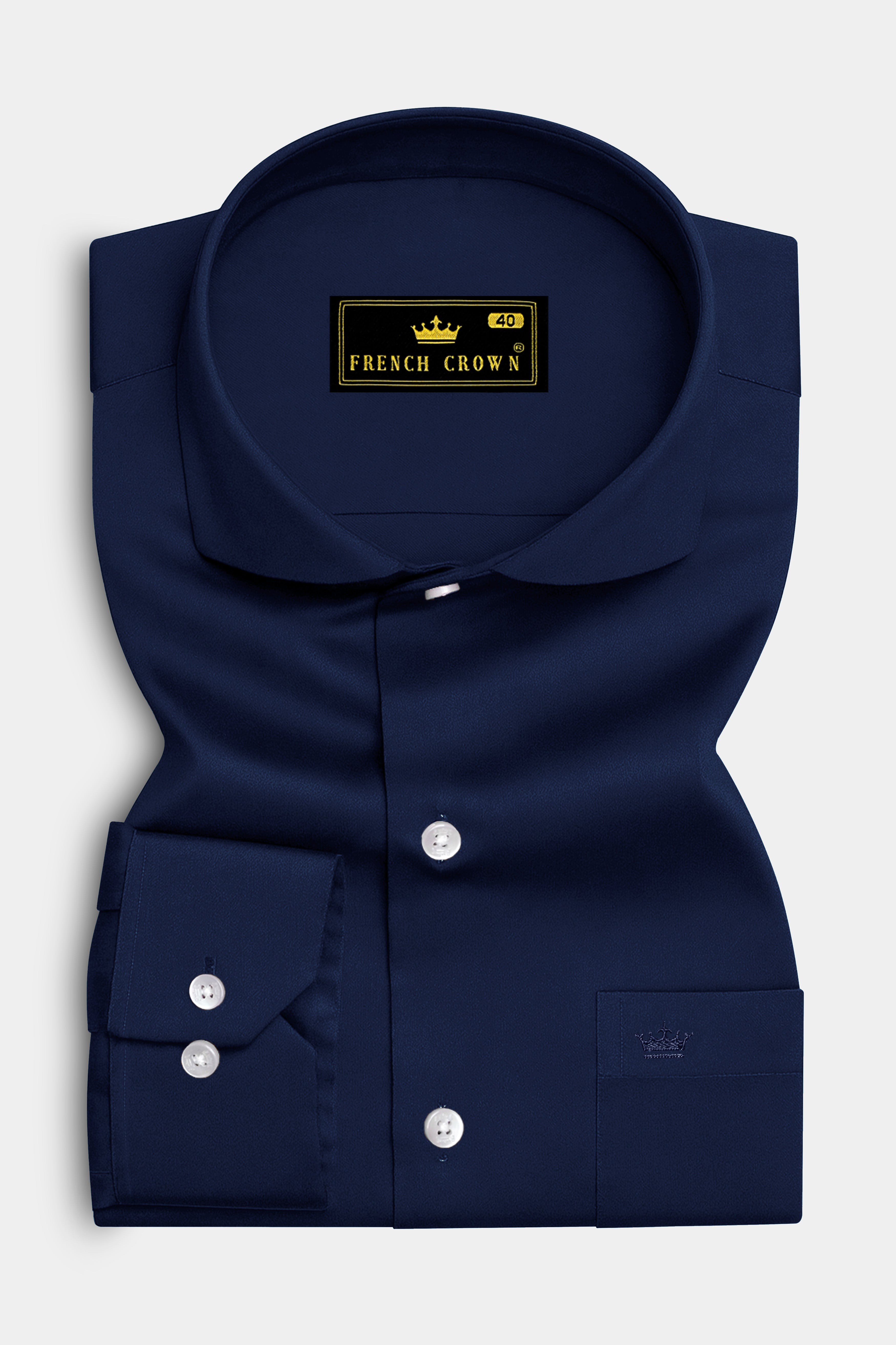 Bluvoro-Mirage Blue Subtle Sheen Super Soft Premium Cotton Cut Away Collar Dress Shirt