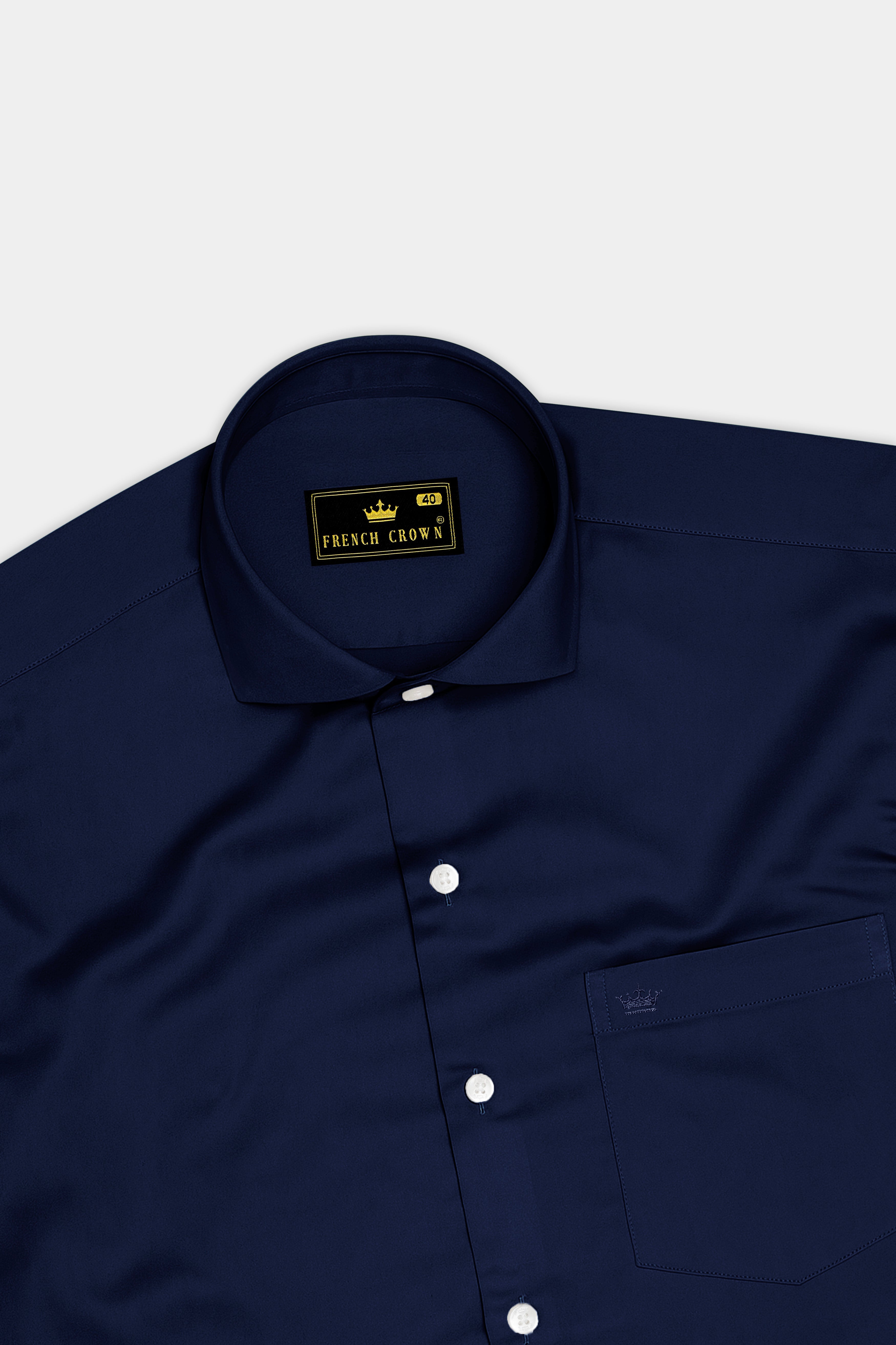 Bluvoro-Mirage Blue Subtle Sheen Super Soft Premium Cotton Cut Away Collar Dress Shirt