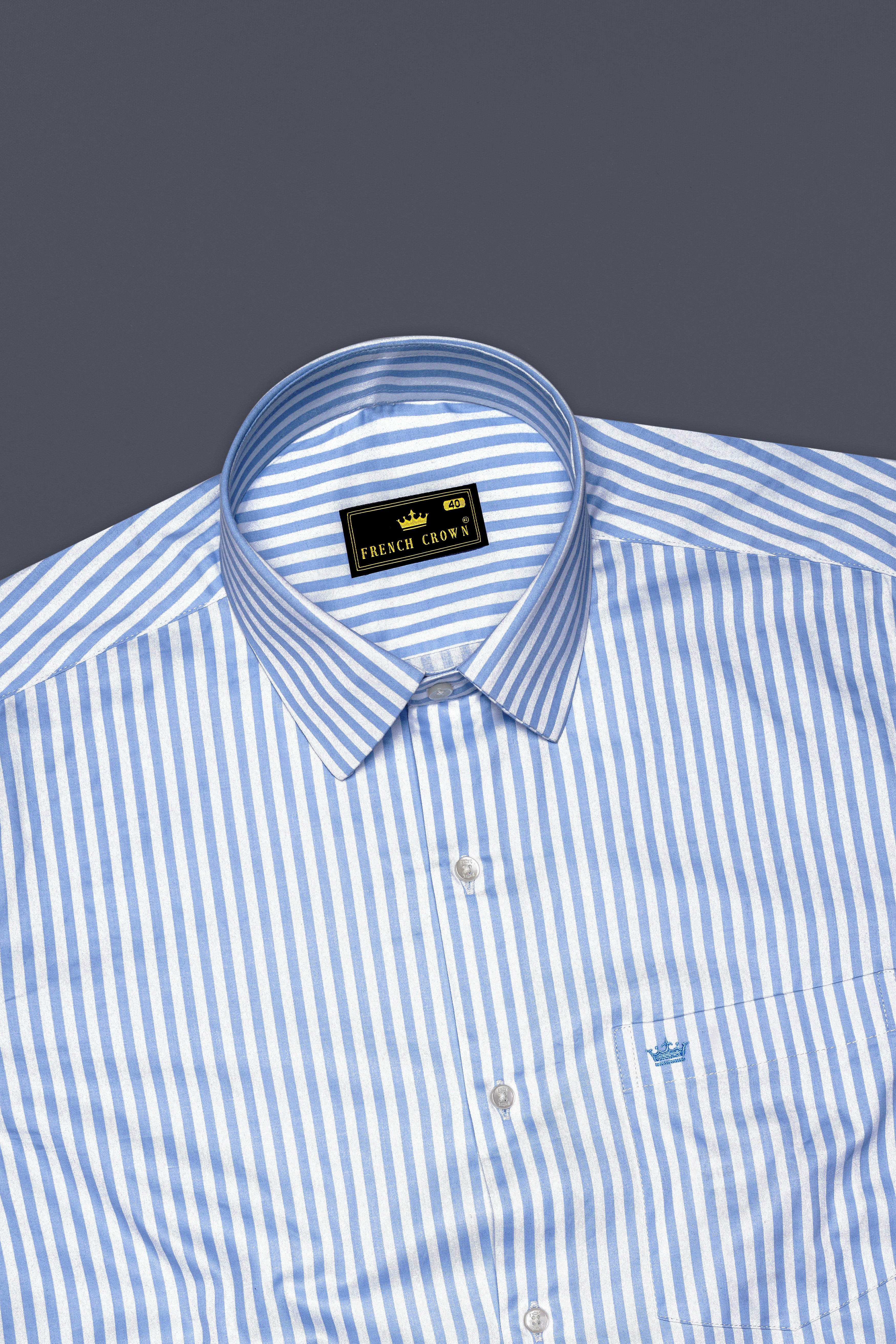 Ceruloro-Glacier Blue And Bright White Candy Striped Subtle Sheen Super Soft Premium Cotton Dress Shirt 14080-38, 14080-H-38, 14080-39, 14080-H-39, 14080-40, 14080-H-40, 14080-42, 14080-H-42, 14080-44, 14080-H-44, 14080-46, 14080-H-46, 14080-48, 14080-H-48, 14080-50, 14080-H-50, 14080-52, 14080-H-52