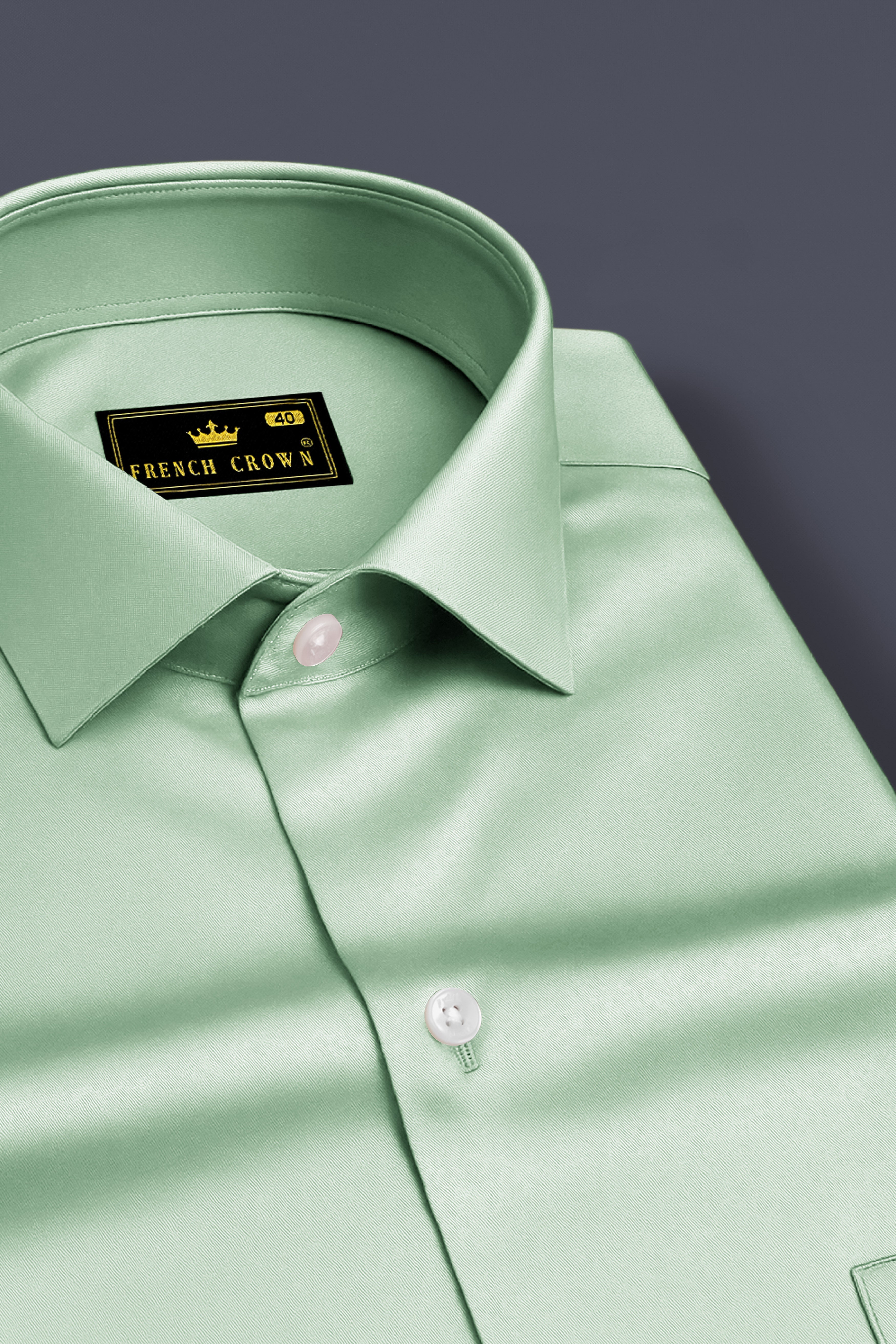 Verdoro-Spring Green Subtle Sheen Super Soft Premium Cotton Dress Shirt