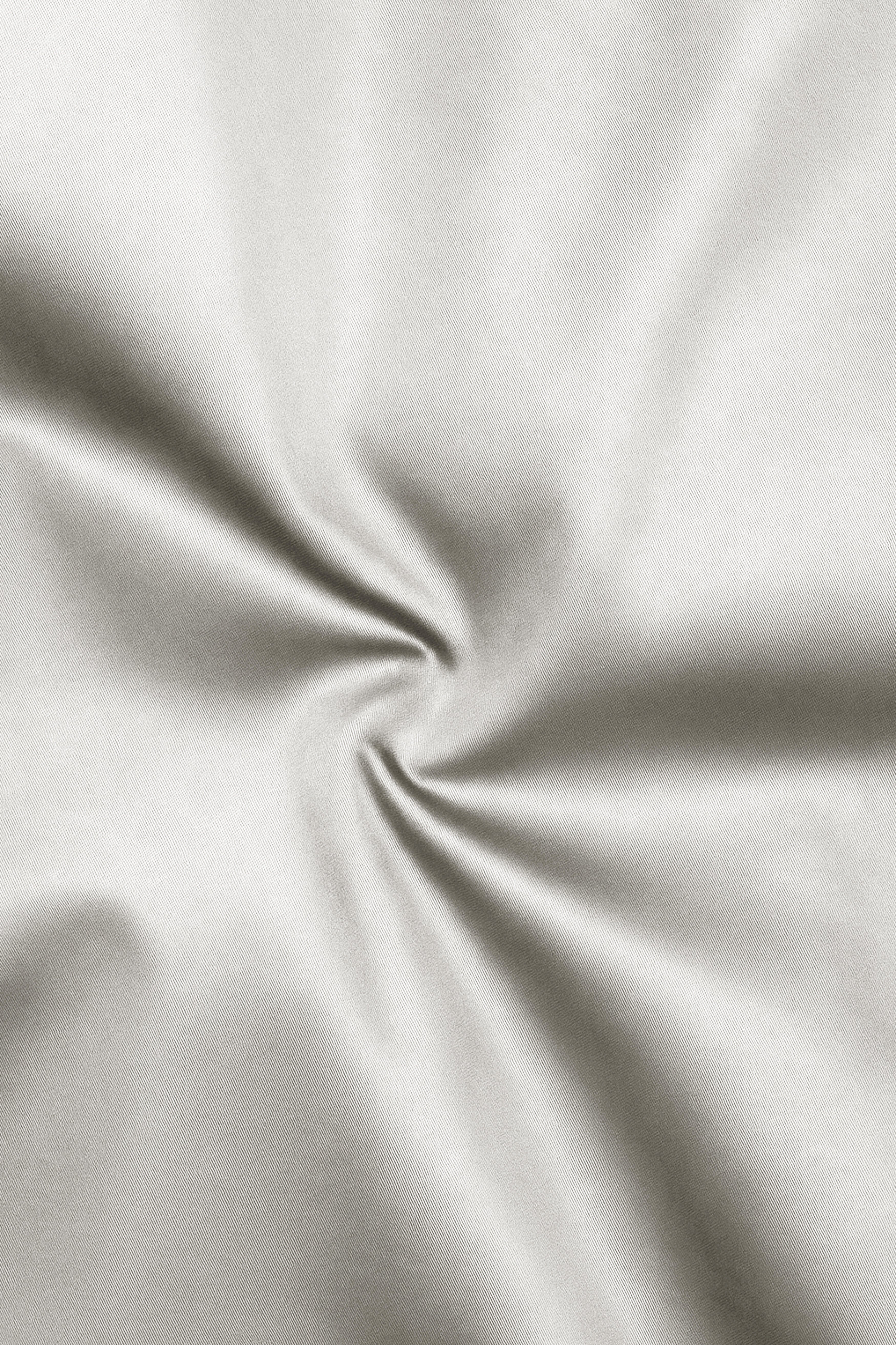 Aurequil-Quil Gray Subtle Sheen Super Soft Premium Cotton Cut Away Collar Dress Shirt