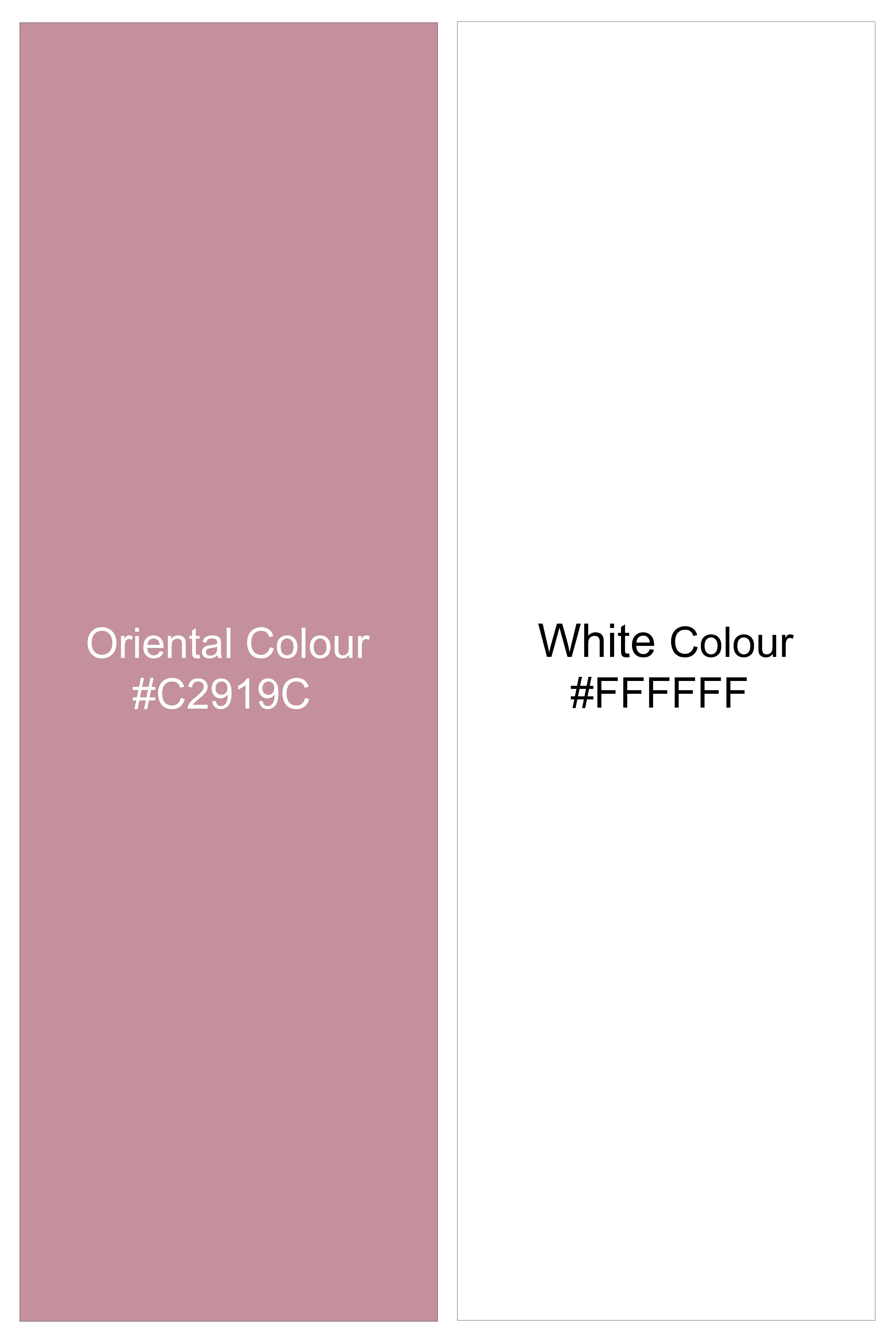 Strivaro-Oriental Pink And Bright White Candy Striped Super Soft Premium Cotton Dress Shirt