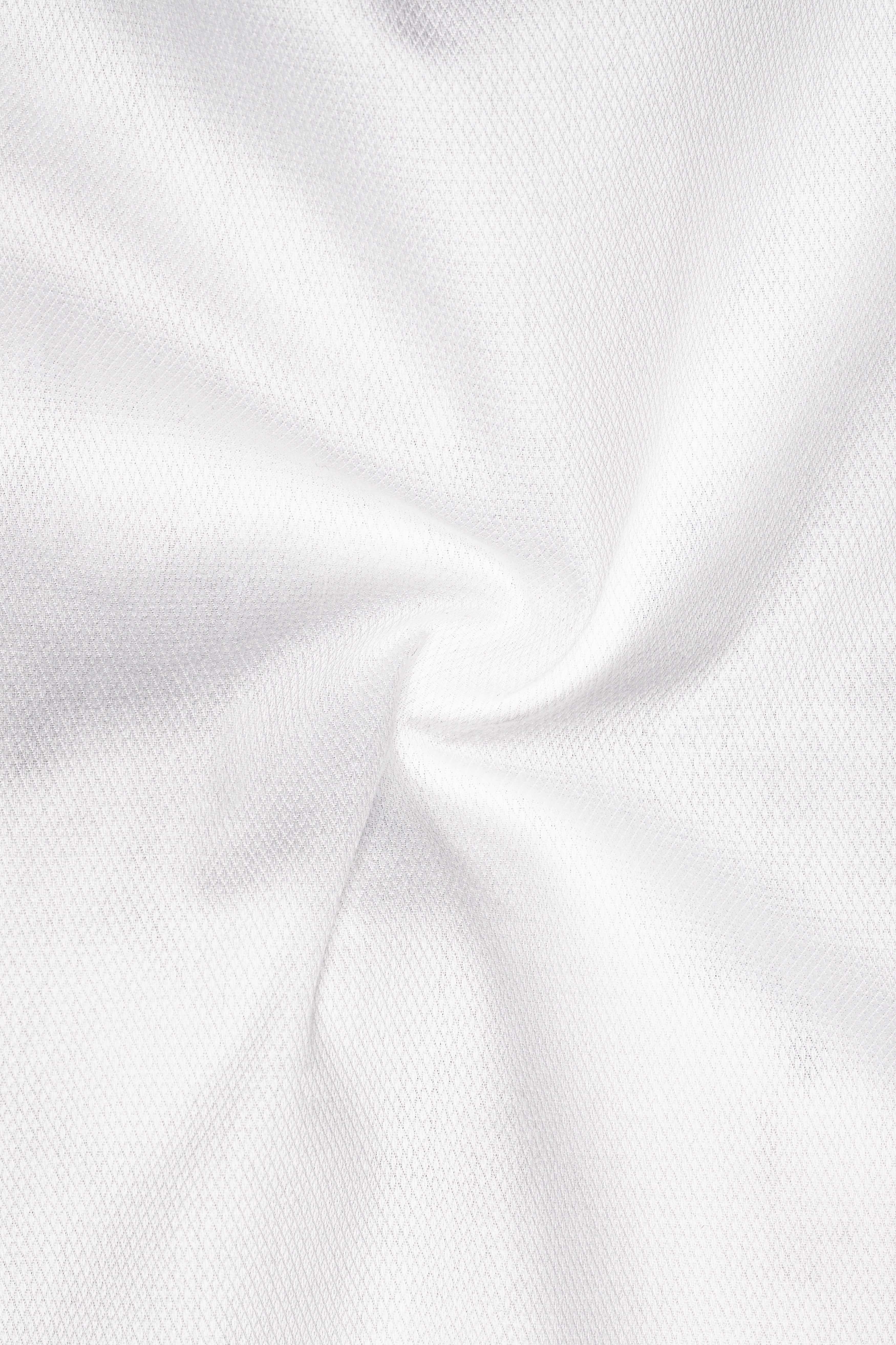 Ivoryx-Bright White Dobby Textured Premium Giza Cotton Dress Shirt