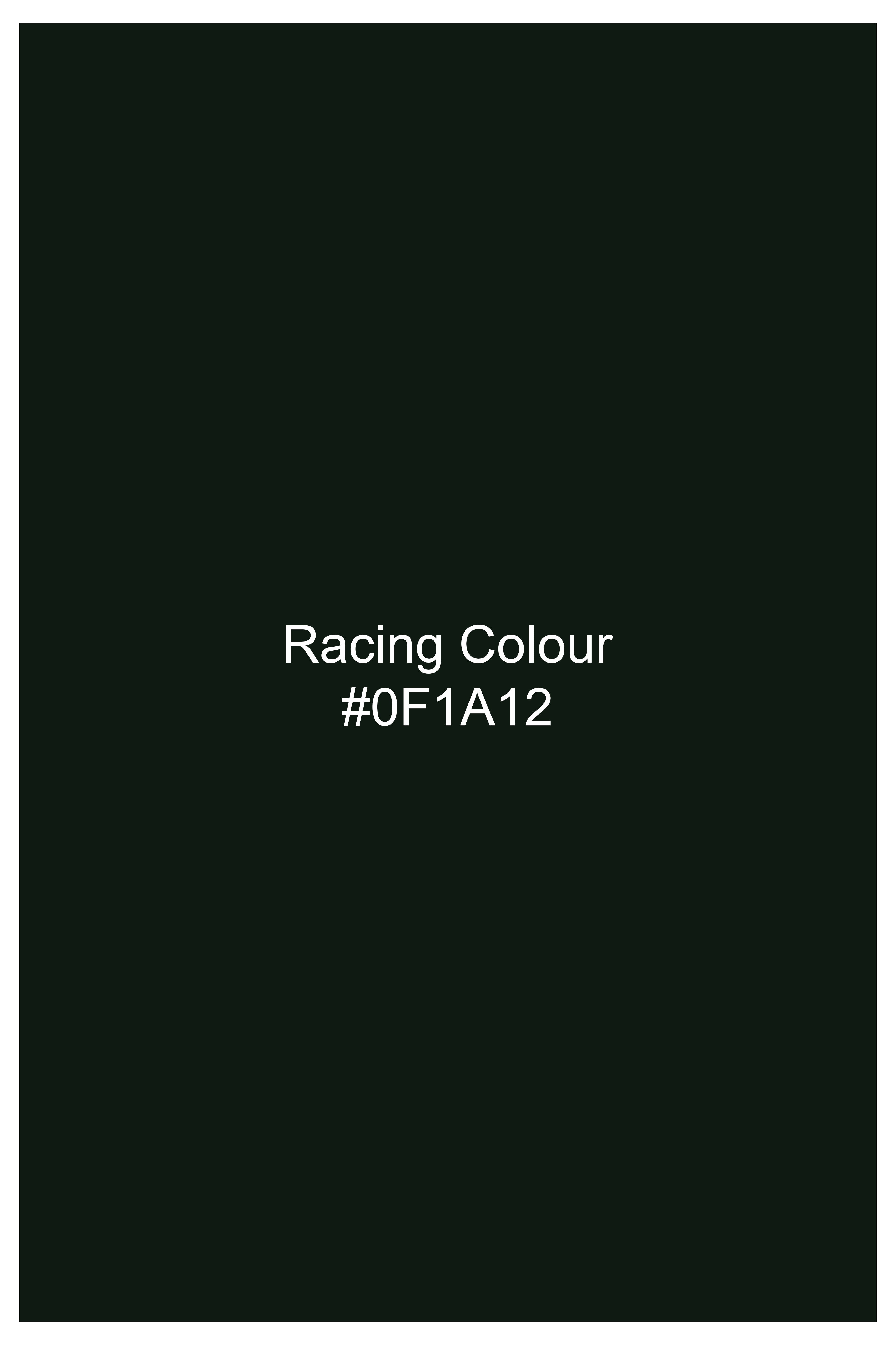 Verdoro-Racing Green Dobby Textured Premium Giza Cotton Dress Shirt