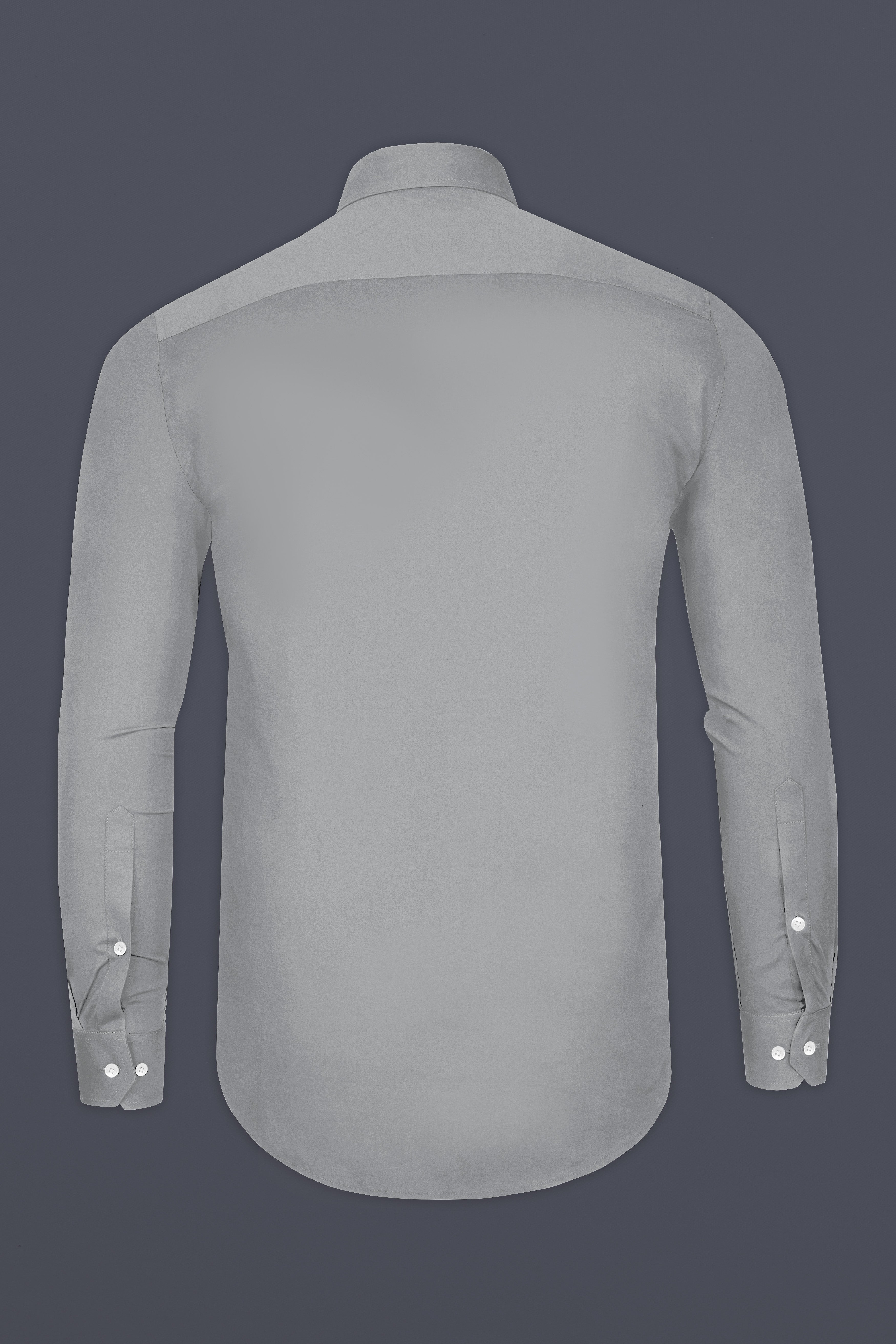 Silvoro Martini Gray Subtle Sheen Super Soft Premium Cotton Tuxedo Dress Shirt