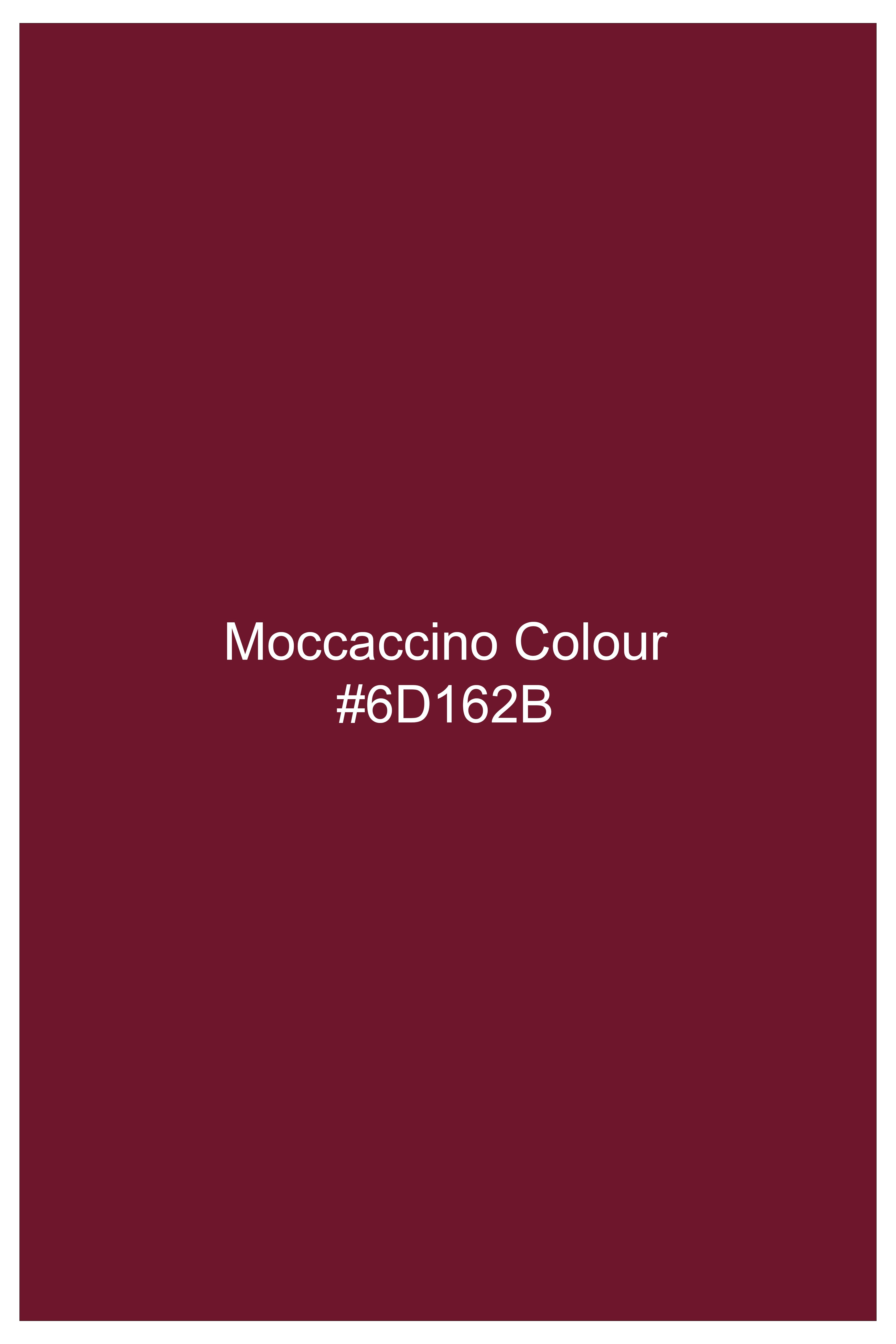 Brunoro Moccaccino Maroon Striped Oxford Premium Cotton Casual Shirt