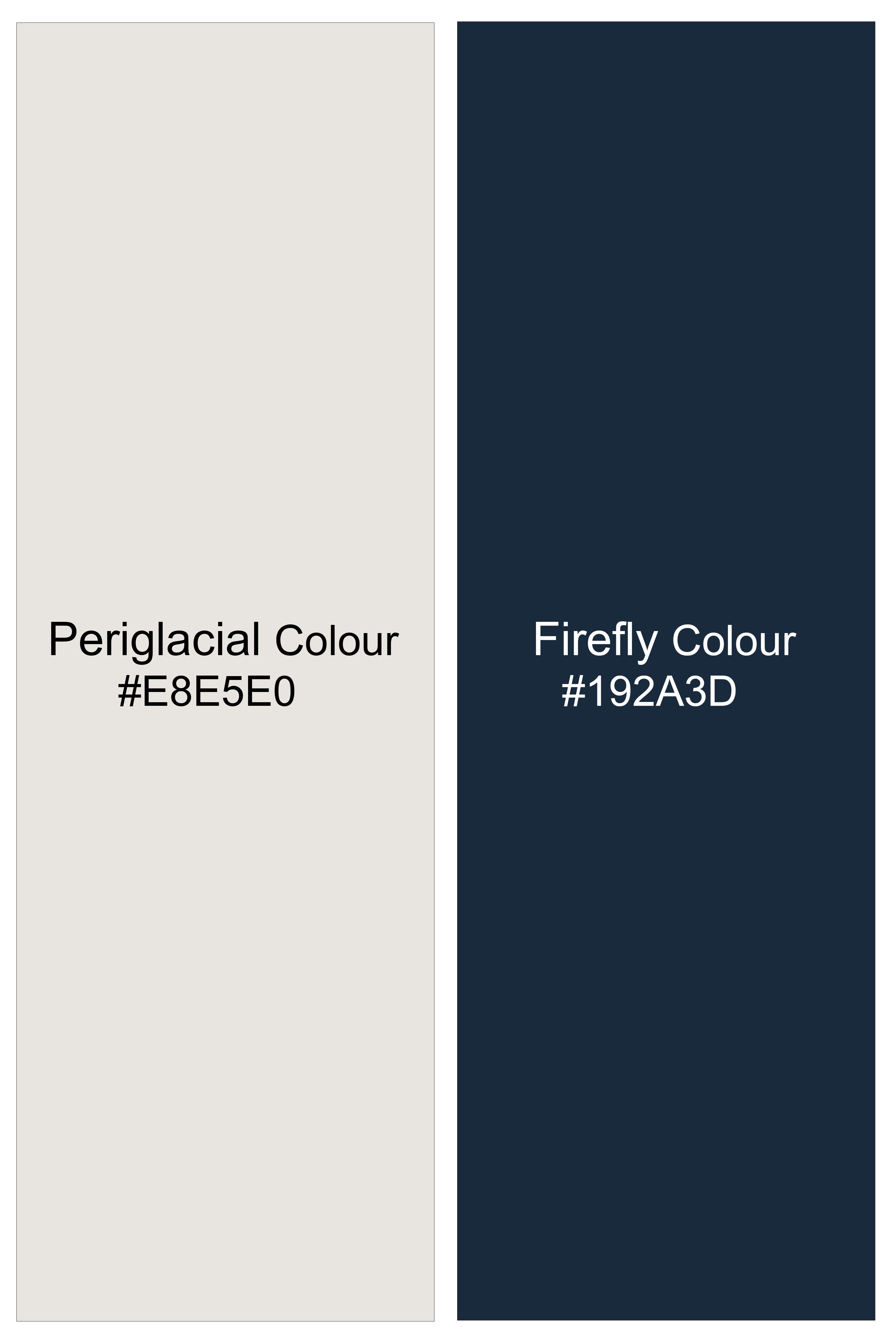 Aureglace Pariglacial Cream And Firefly Green Plaid Twill Premium Cotton Casual Shirt