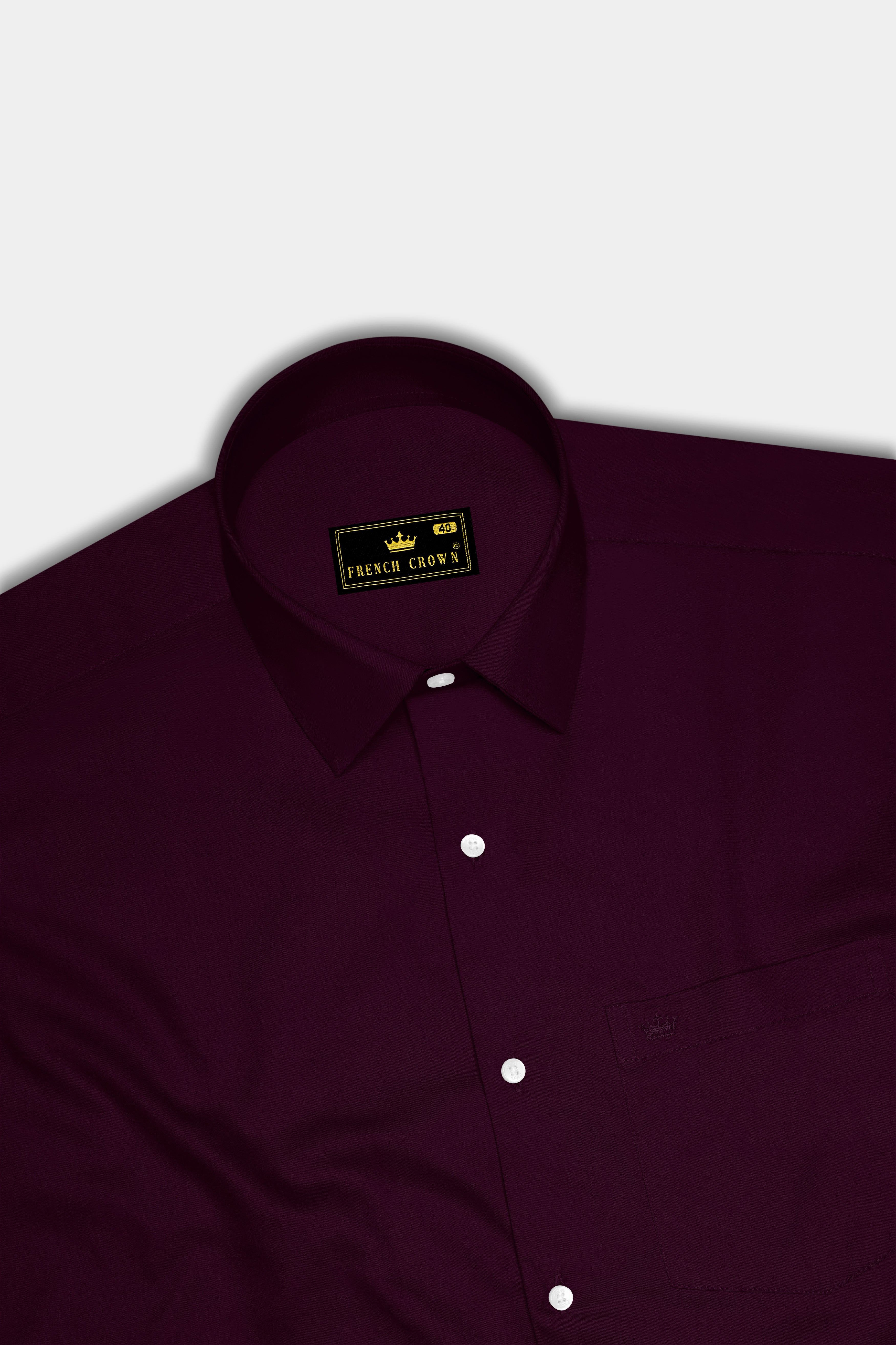 Vinoro- Sepia Maroon Subtle Sheen Super Soft Premium Cotton Dress Shirt