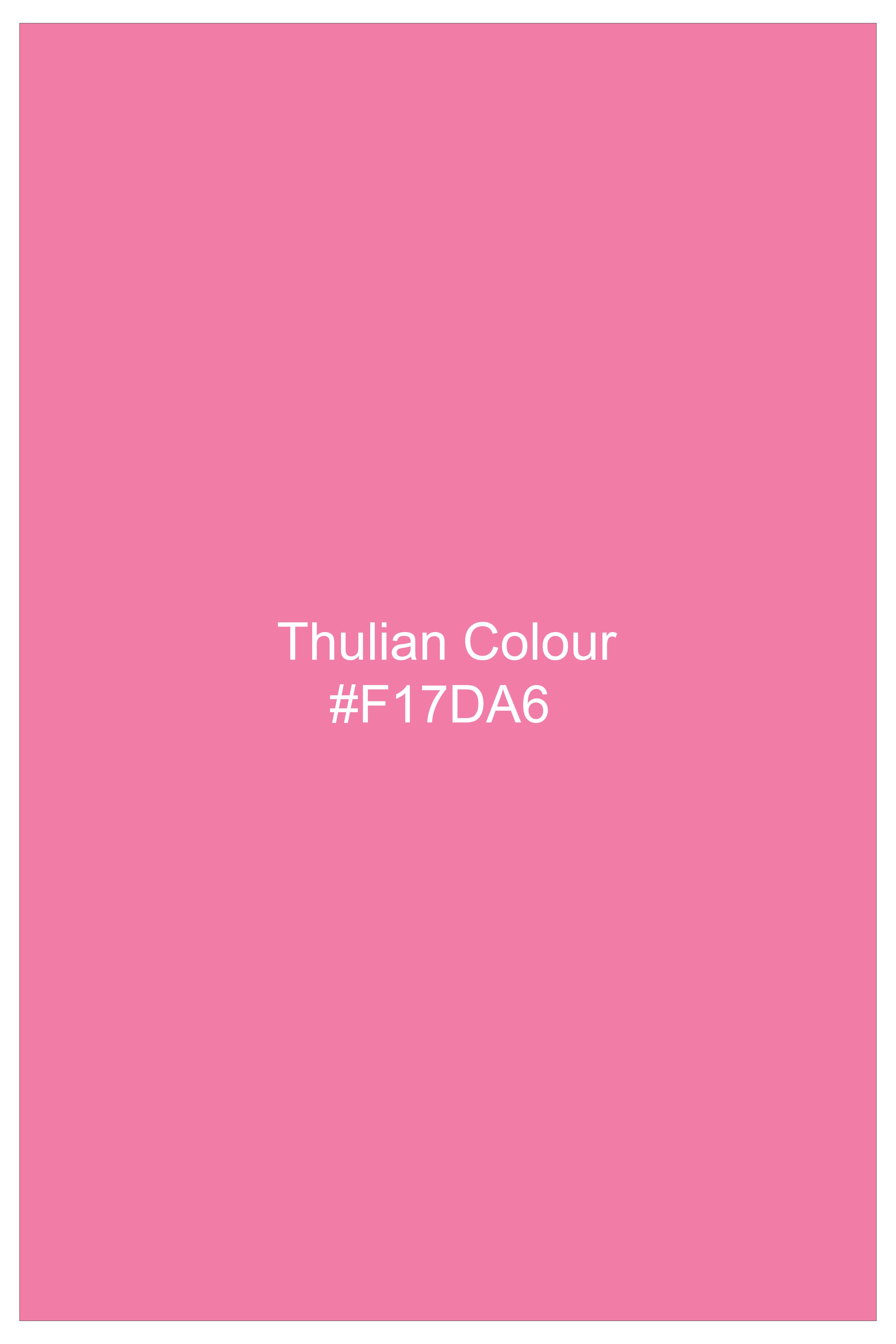 Blushoro-Thulian Pink Subtle Sheen Super Soft Premium Cotton Mandarin Dress Shirt