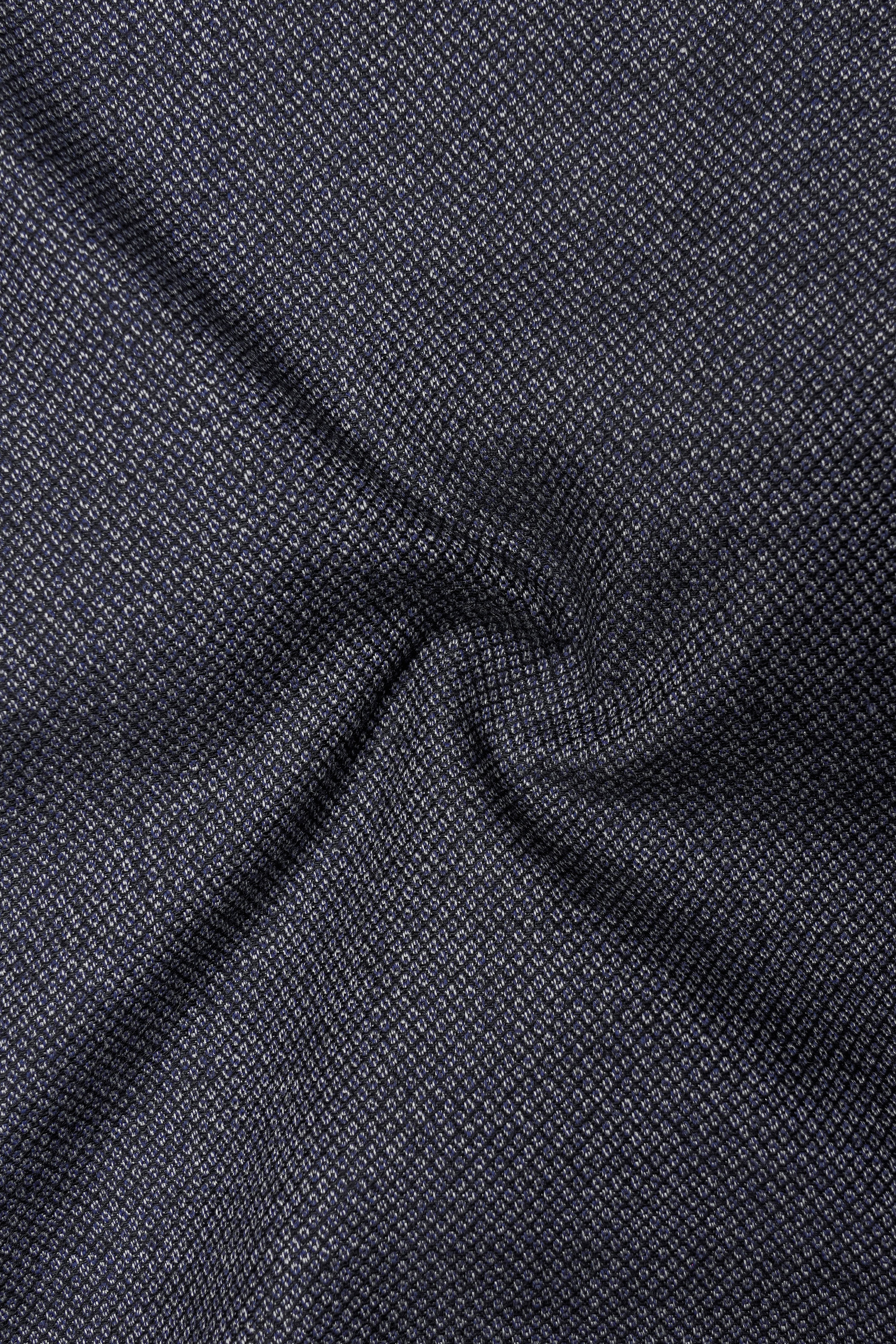 Flantrix-Anchor Gray Textured heavy weight Flannel Premium Cotton Semi Formal Shirt