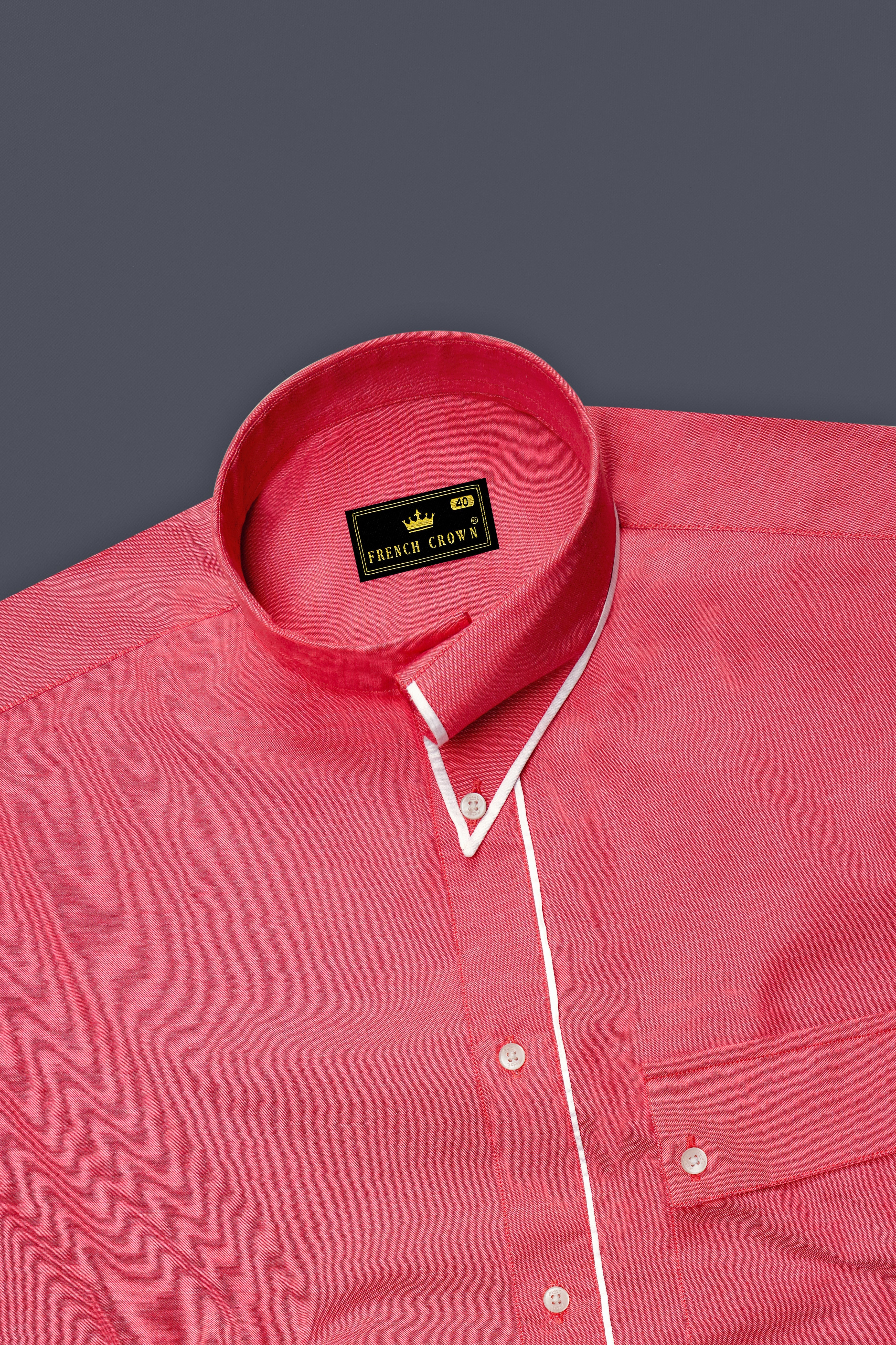 Rosavon-Mandy Pink Textured Oxford Premium Cotton Casual Designer Shirt