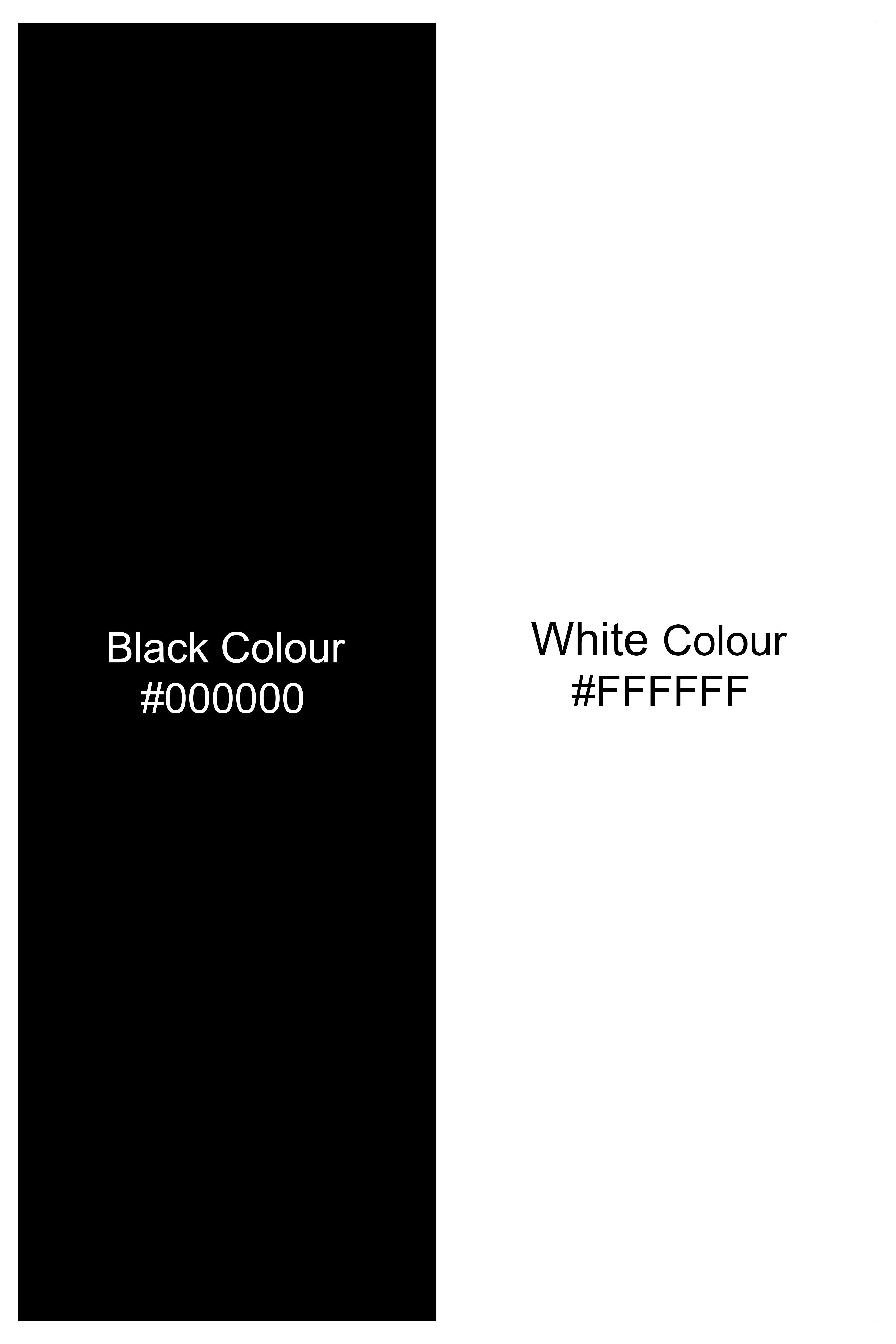 Noctaro-Jade Black And Bright White Awning Striped Super Soft Premium Cotton Dress White Cuff Collar Shirt