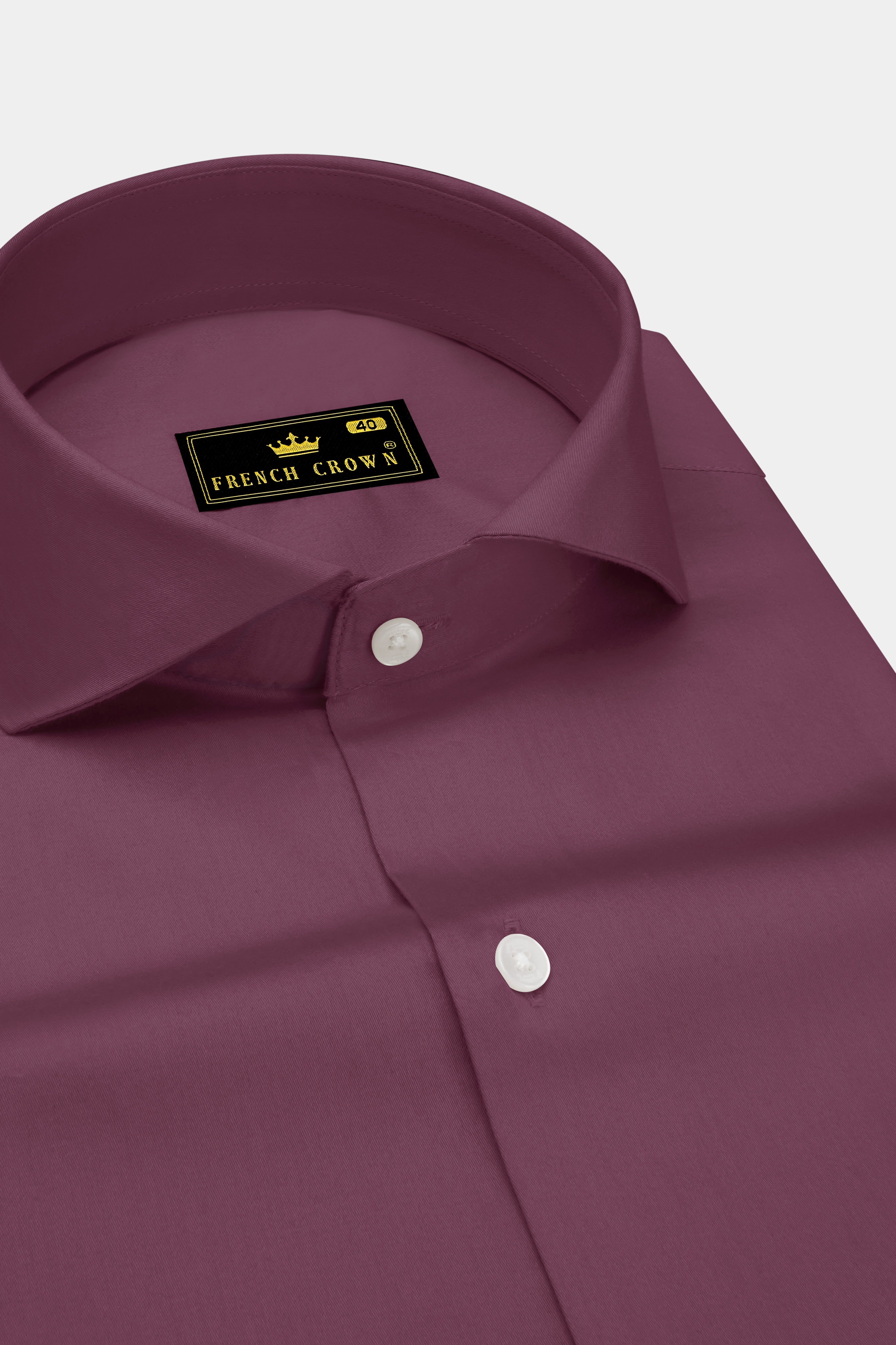 Auretus-Tuscan Pink Subtle Sheen Super Soft Premium Cotton Cut Away Collar Dress Shirt