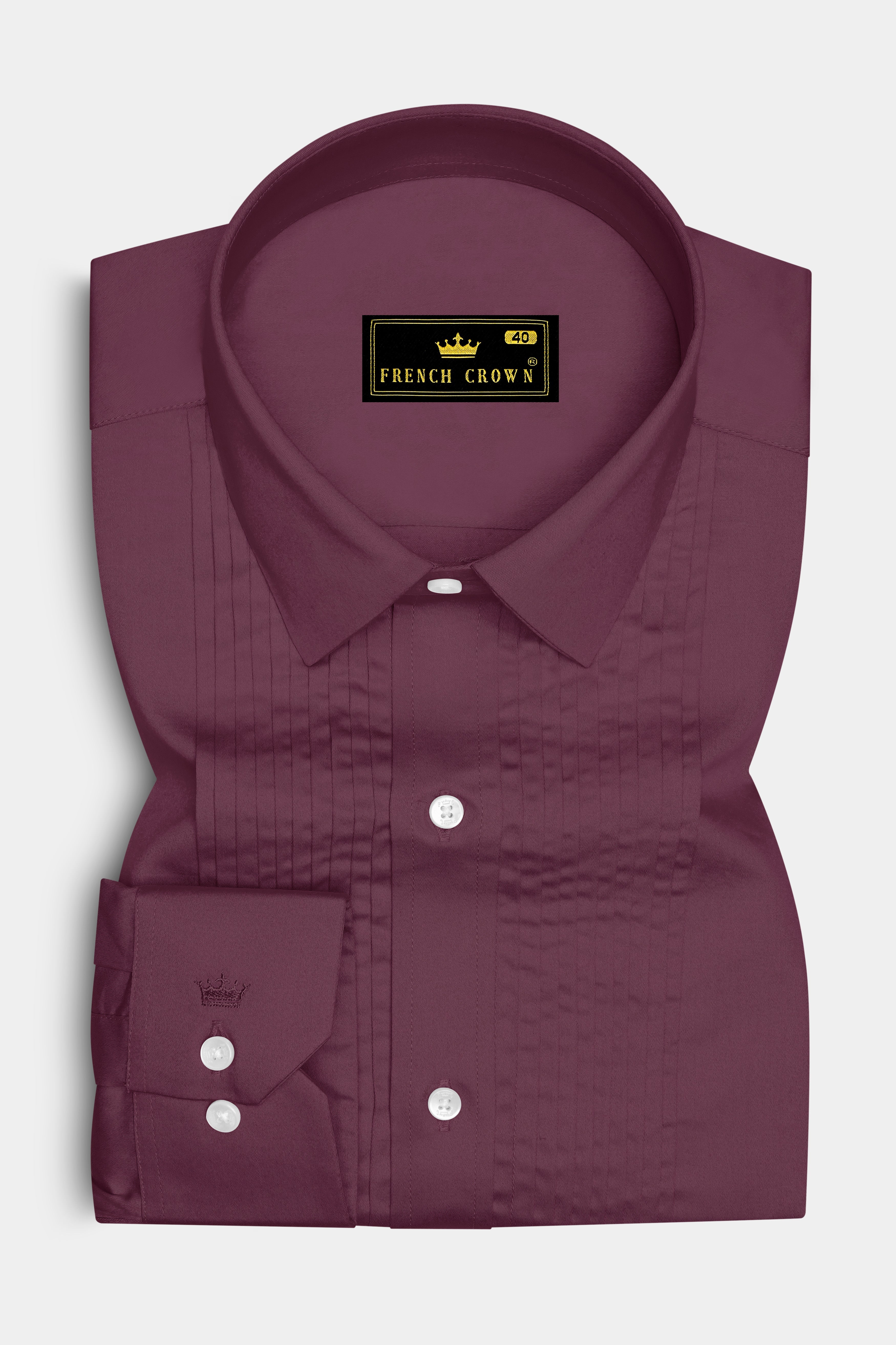 Auretus-Tuscan Pink Subtle Sheen Super Soft Premium Cotton Tuxedo Dress Shirt