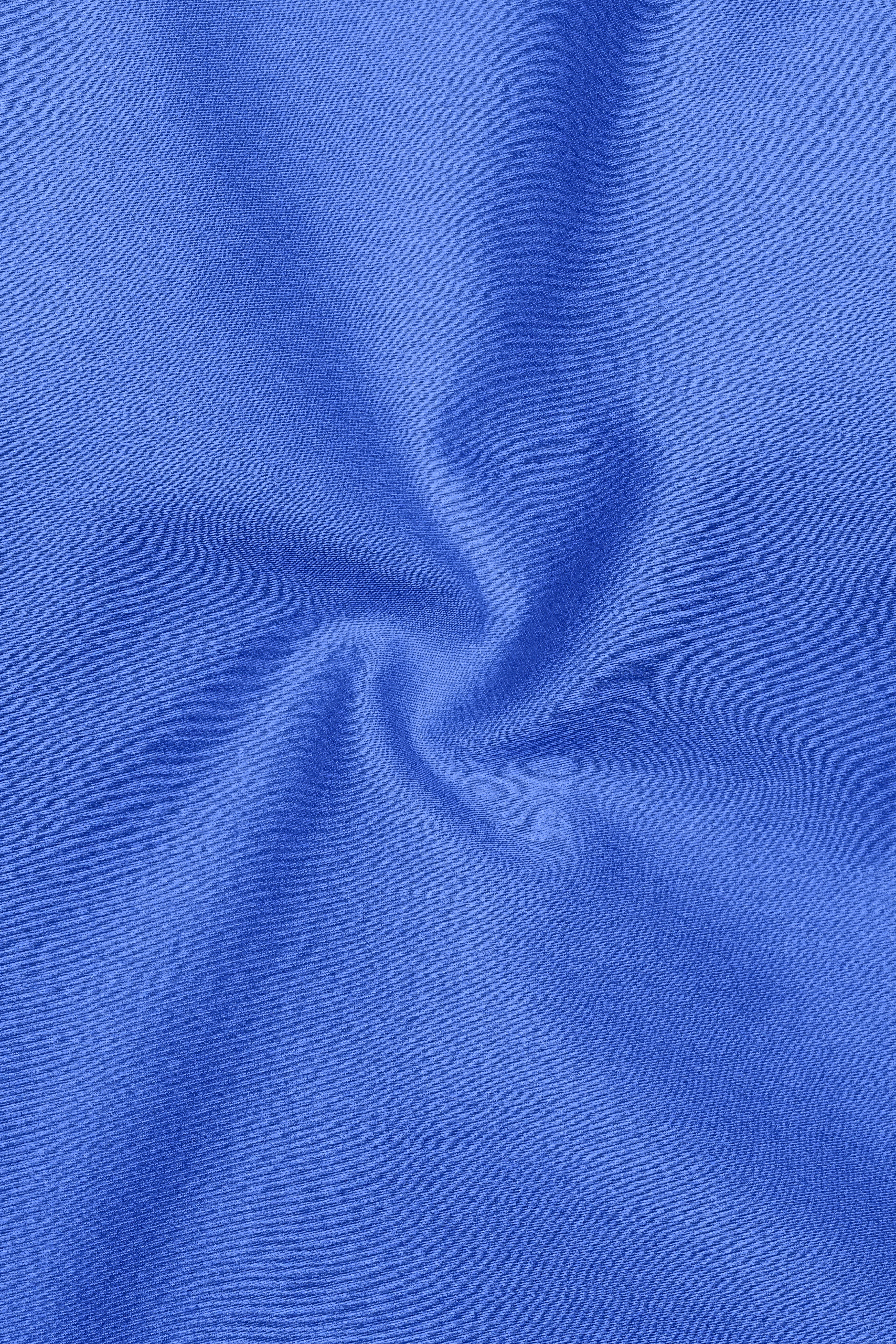 Azurion-Mariner Blue Subtle Sheen Super Soft Premium Cotton Dress Shirt