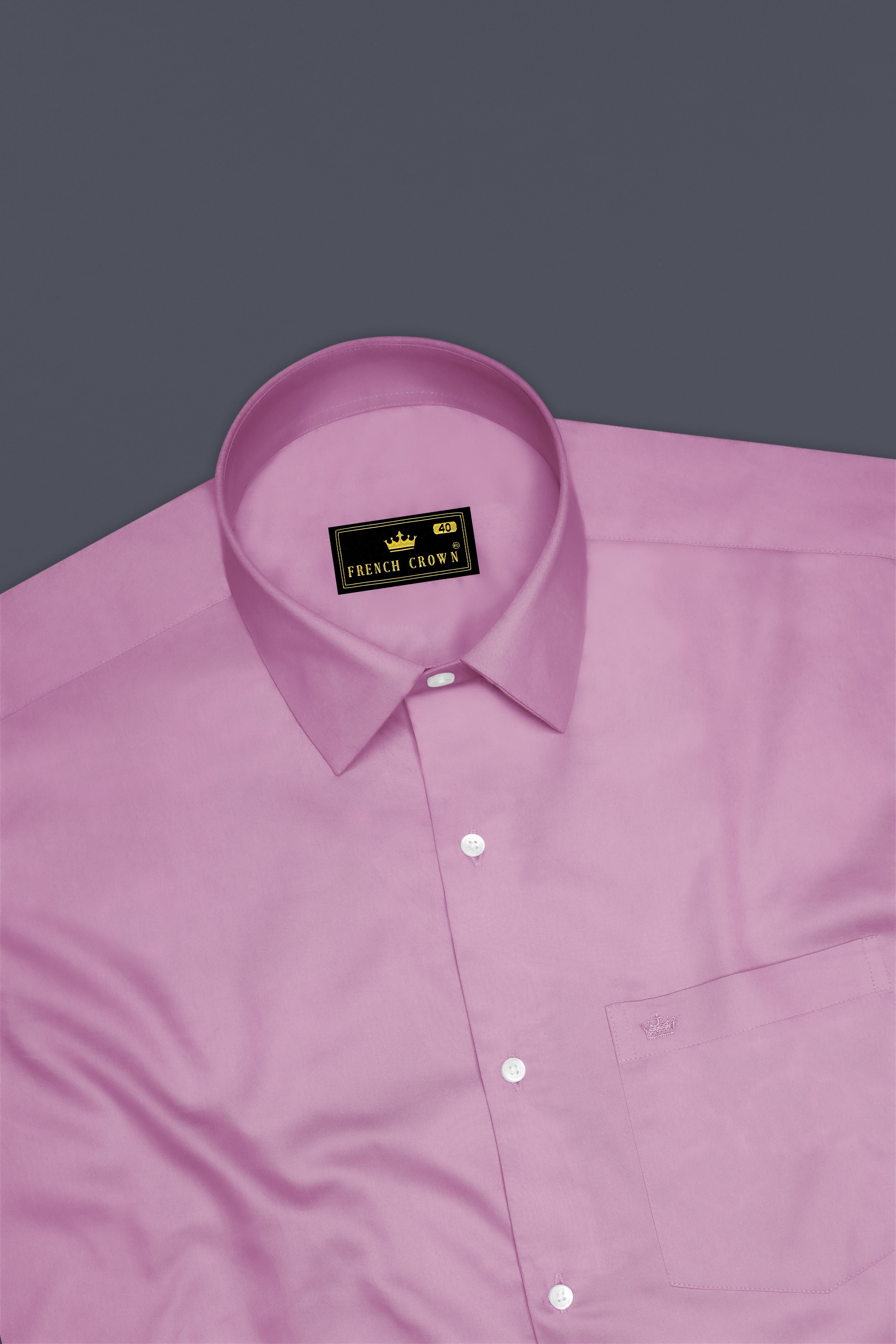 Blushoro-Viola Pink Subtle Sheen Super Soft Premium Cotton Dress Shirt