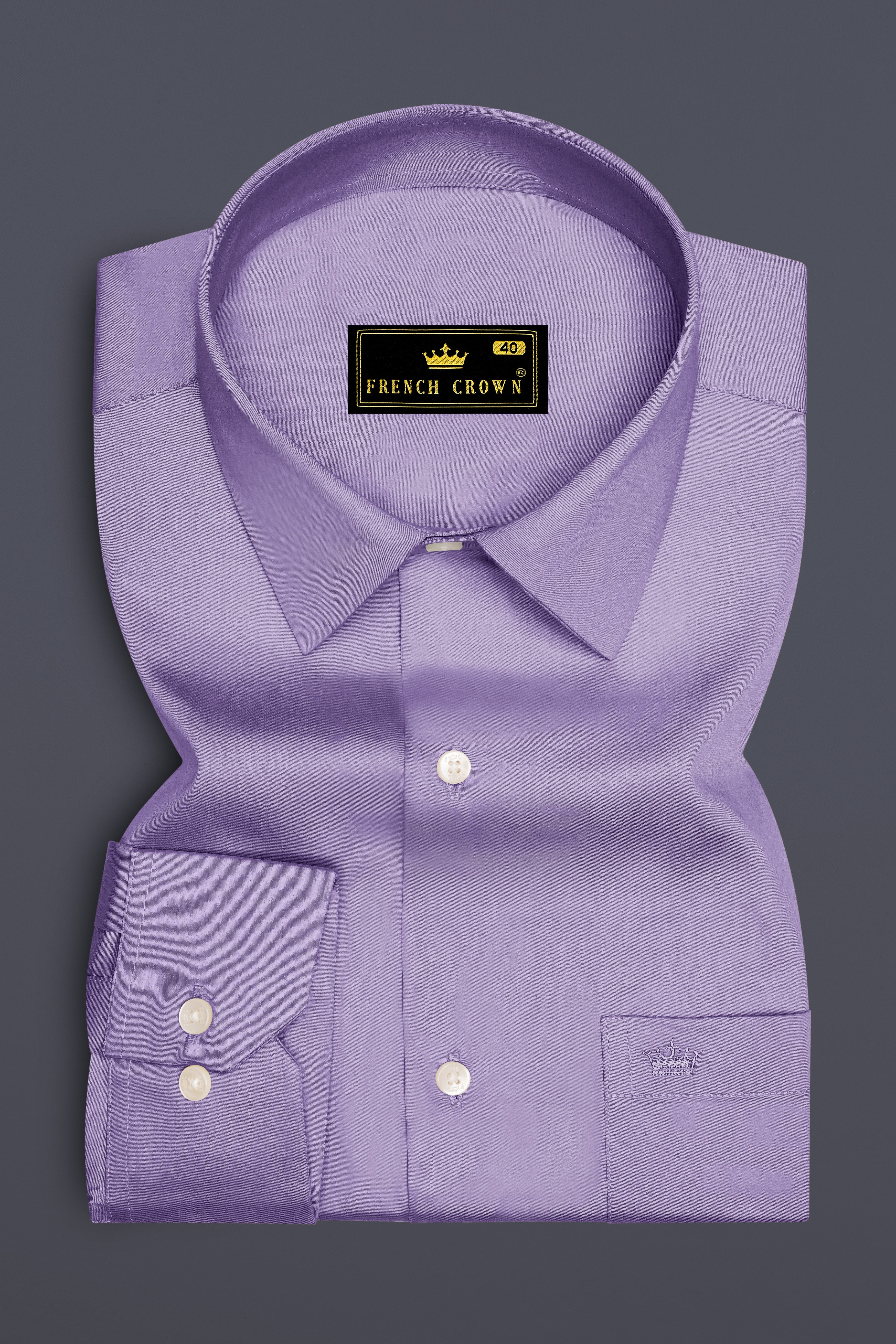Lavero-Pastel Purple Subtle Sheen Super Soft Premium Cotton Dress Shirt