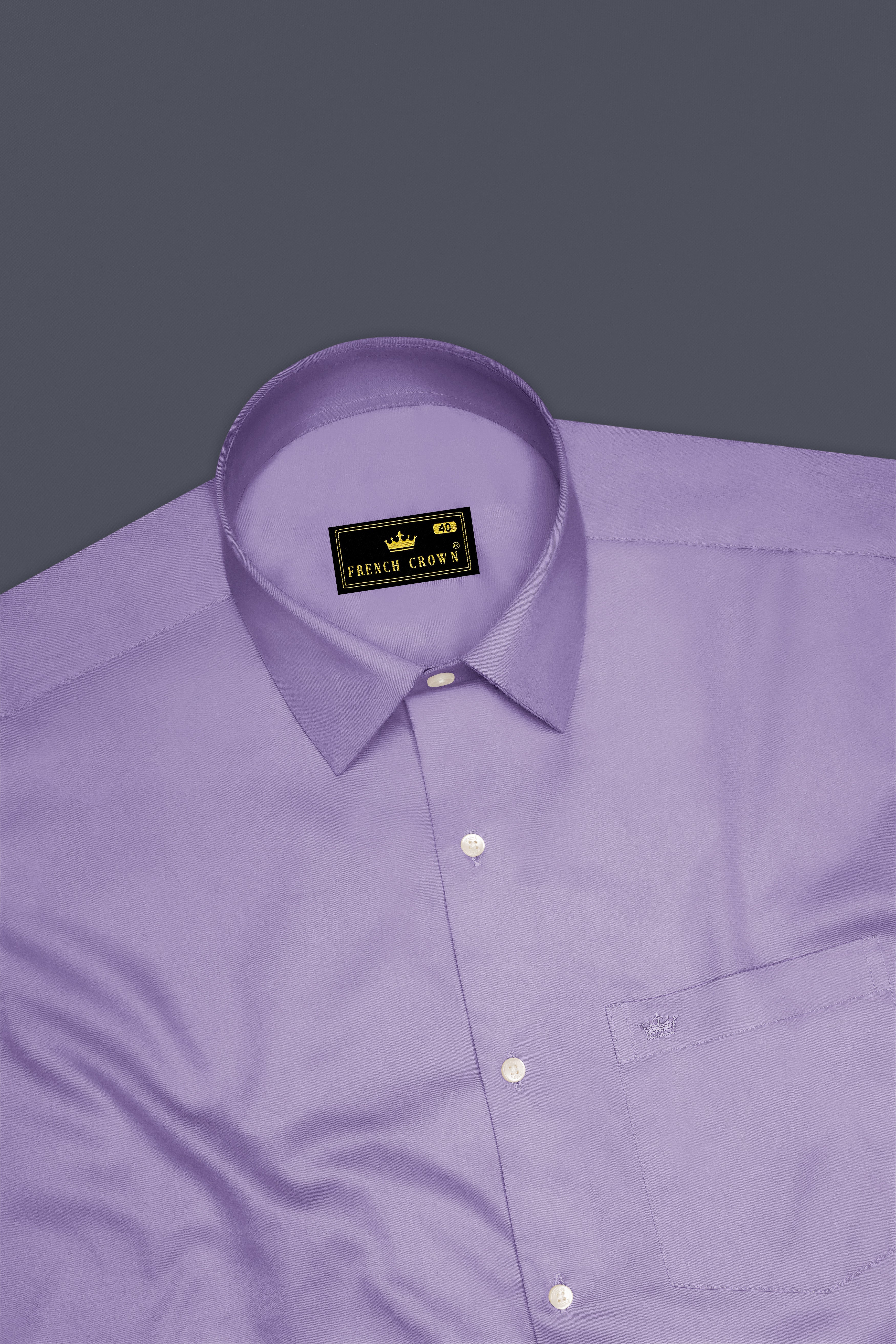 Lavero-Pastel Purple Subtle Sheen Super Soft Premium Cotton Dress Shirt