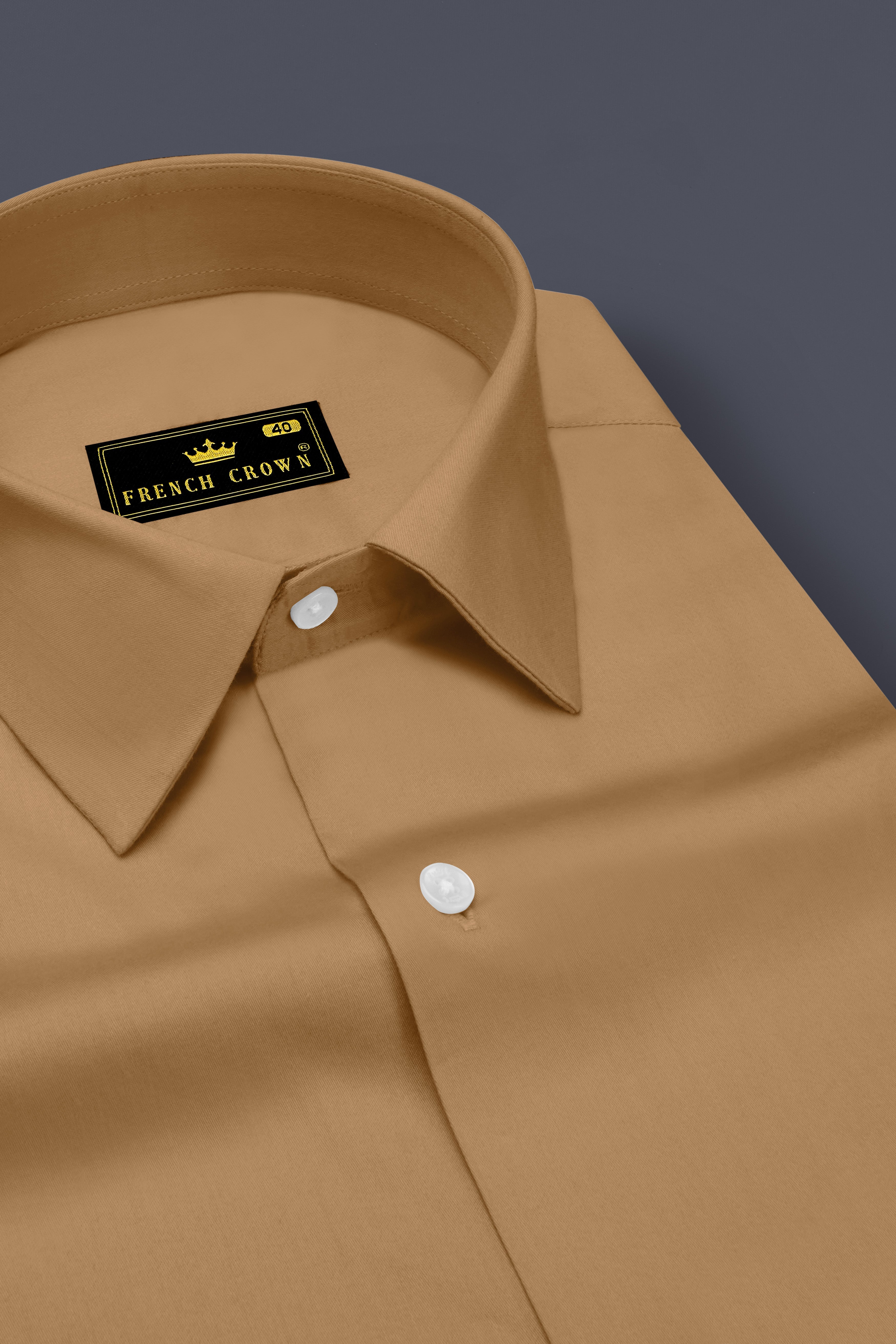 Woodoro-Driftwood Yellow Subtle Sheen Super Soft Premium Cotton Dress Shirt