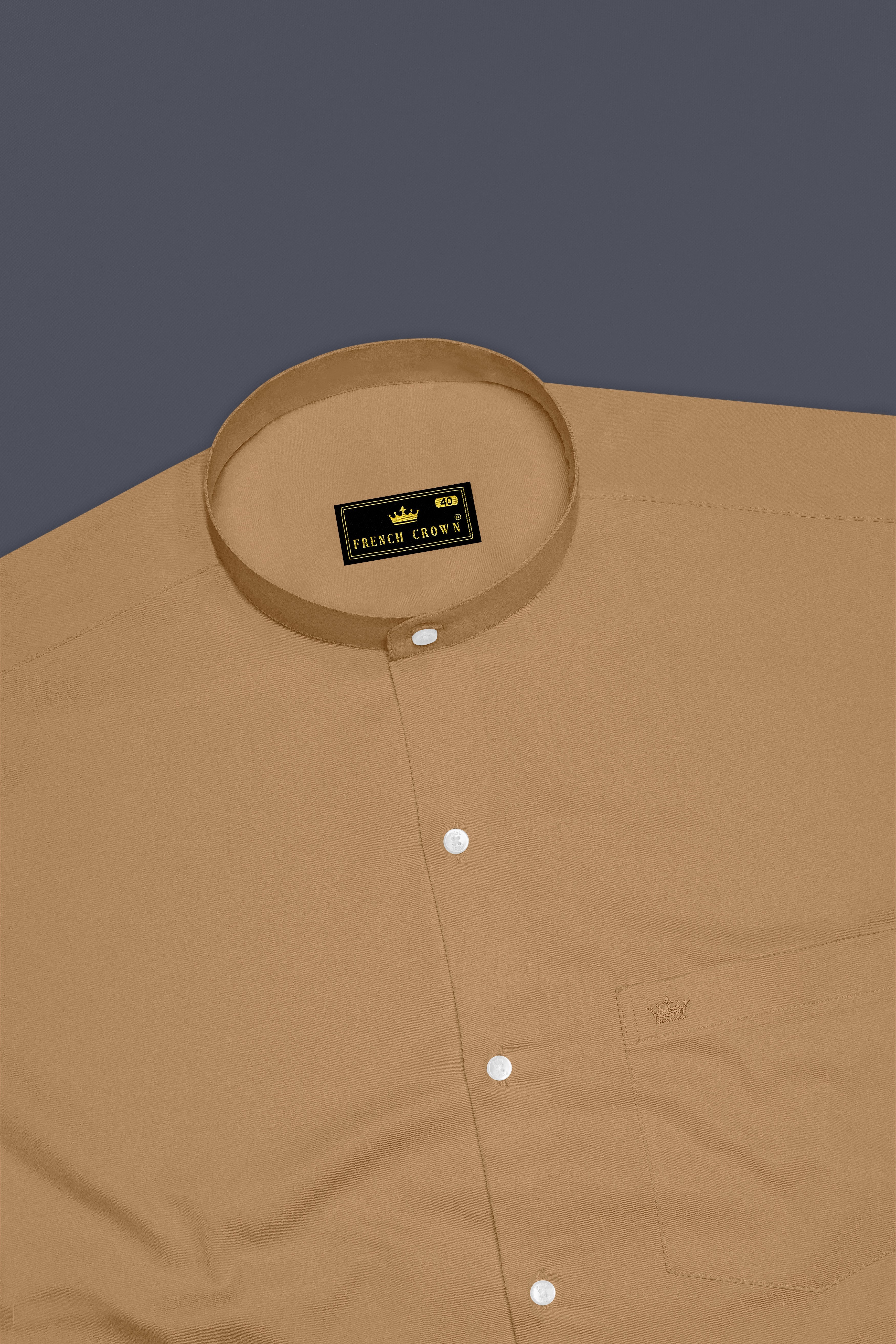 Woodoro-Driftwood Yellow Subtle Sheen Super Soft Premium Cotton Mandarin Dress Shirt 14442-M-38, 14442-M-H-38, 14442-M-39, 14442-M-H-39, 14442-M-40, 14442-M-H-40, 14442-M-42, 14442-M-H-42, 14442-M-44, 14442-M-H-44, 14442-M-46, 14442-M-H-46, 14442-M-48, 14442-M-H-48, 14442-M-50, 14442-M-H-50, 14442-M-52, 14442-M-H-52