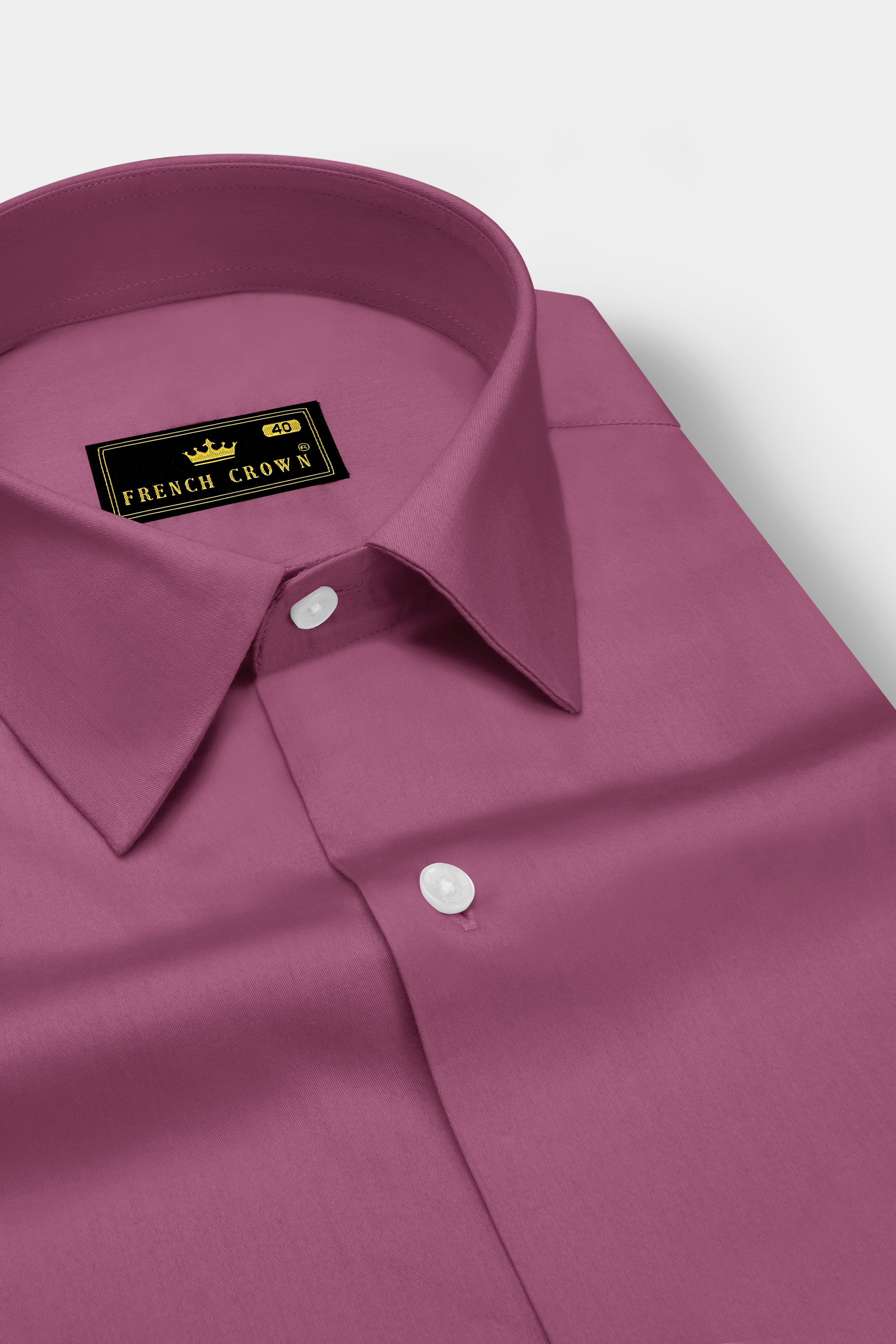 Stelloro-Cosmic Pink Subtle Sheen Super Soft Premium Cotton Dress Shirt