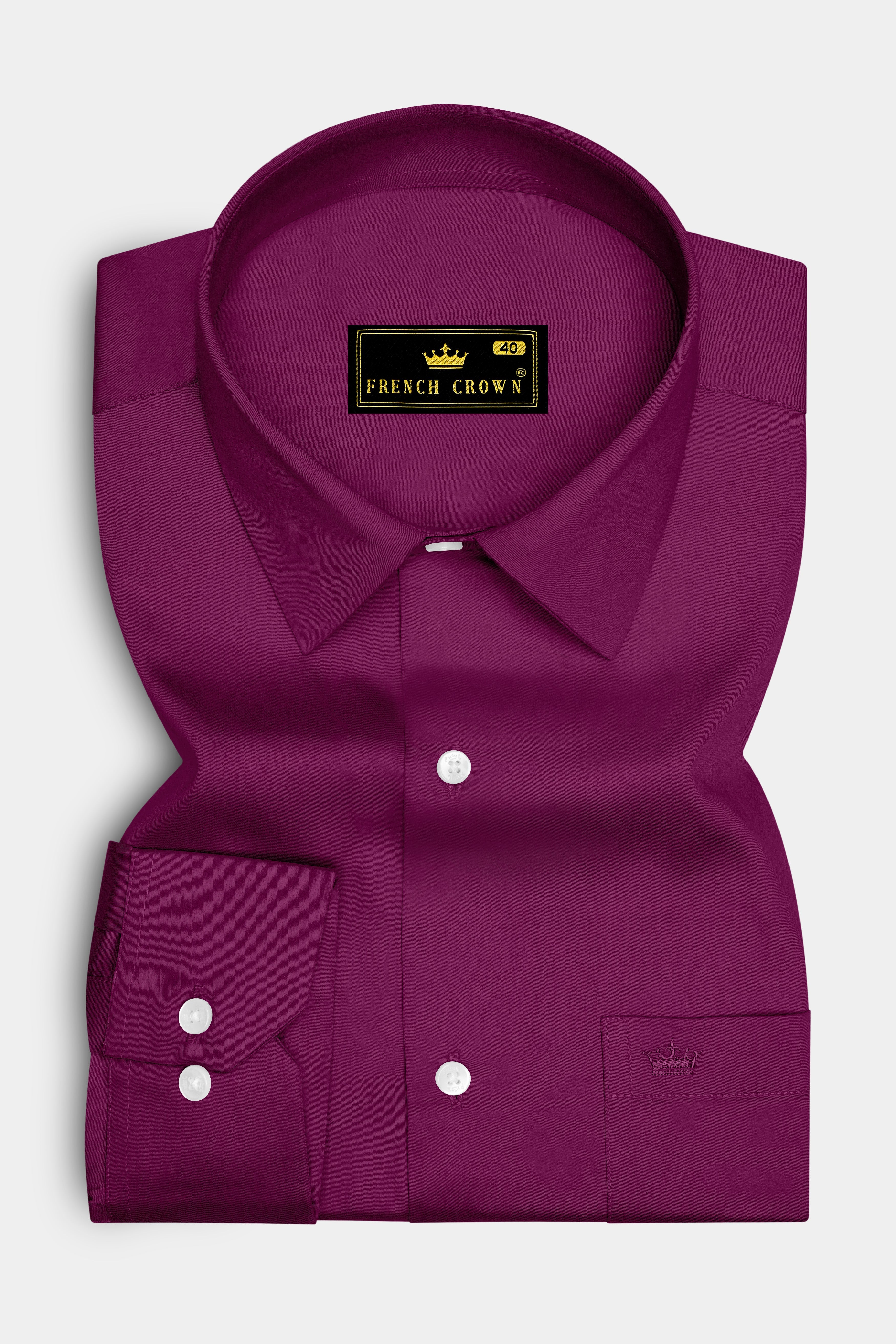 Regalis-Grape Purple Subtle Sheen Super Soft Premium Cotton Dress Shirt