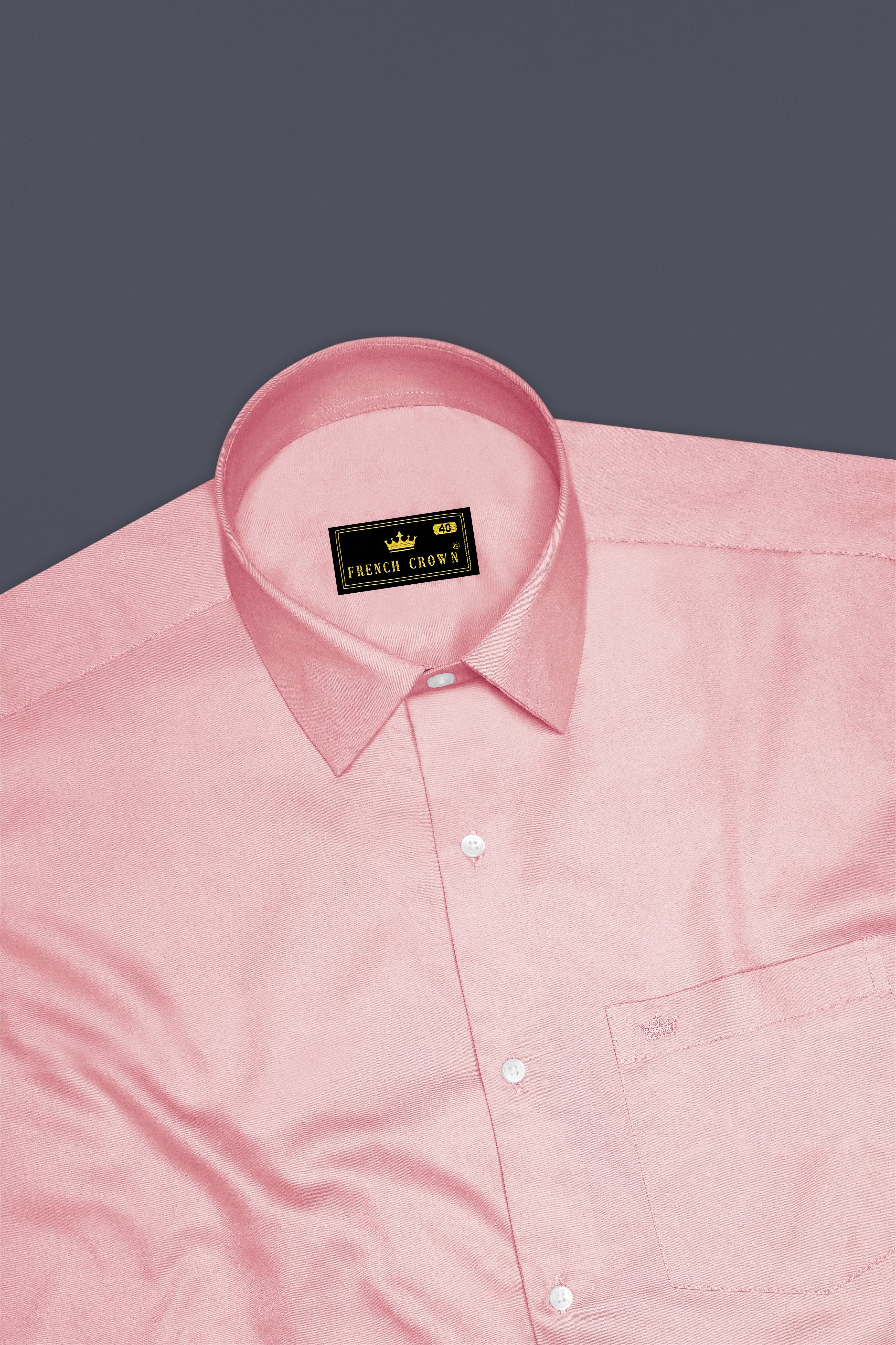 Rosavon-Blossom Pink Subtle Sheen Super Soft Premium Cotton Dress Shirt