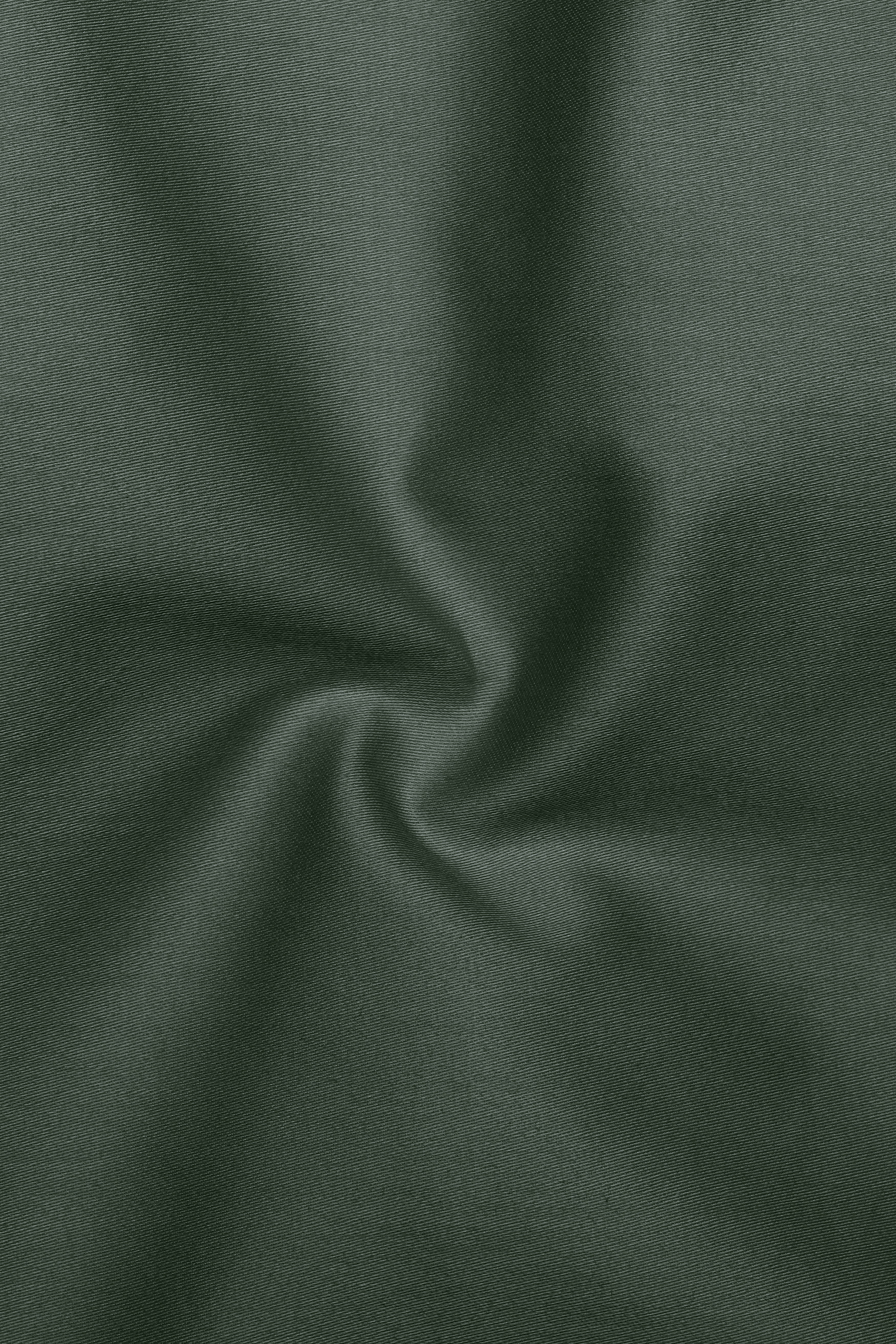 Sylvoro-Nandor Green Subtle Sheen Super Soft Premium Cotton Mandarin Dress Shirt