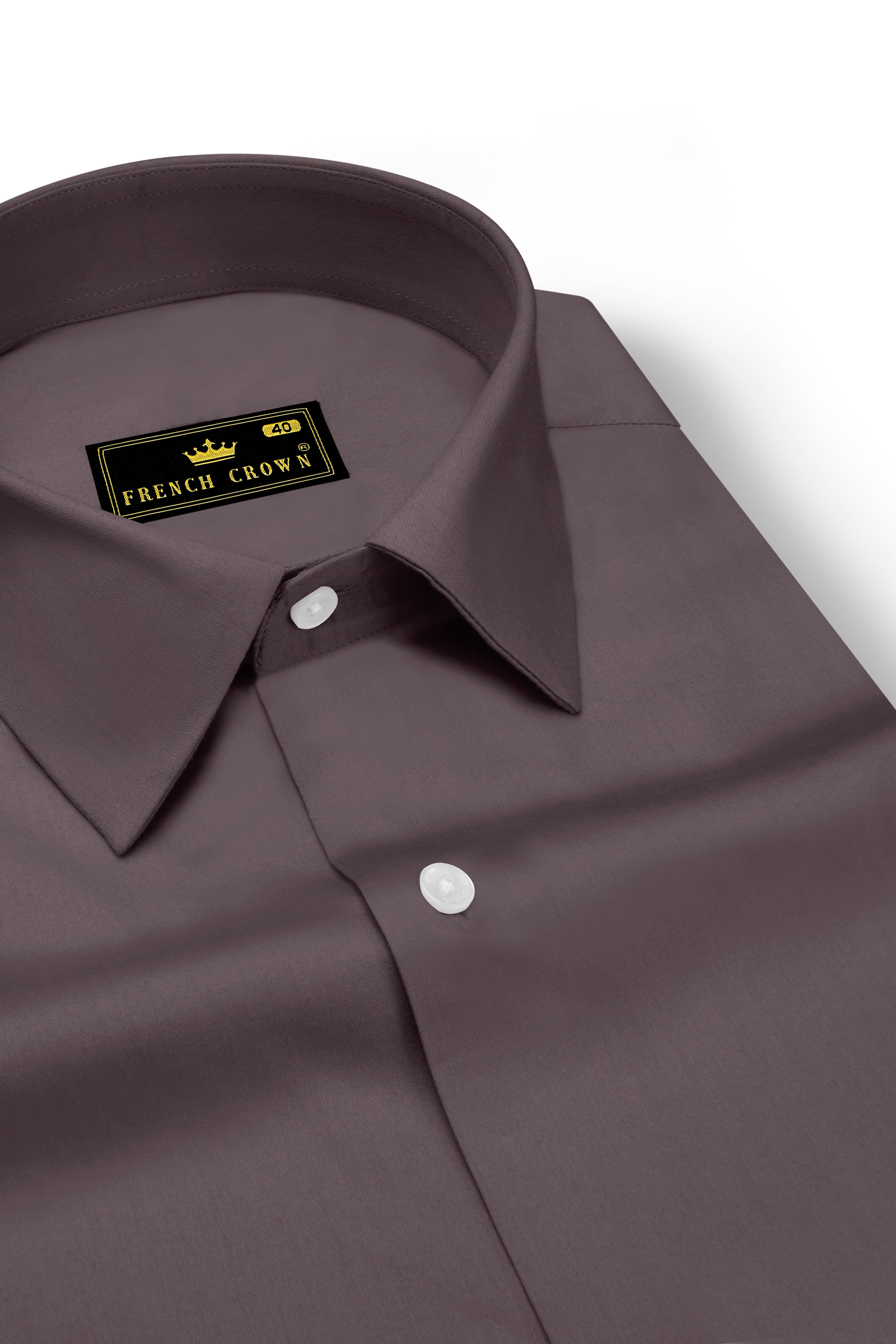 Umbero-Wenge Brown Subtle Sheen Super Soft Premium Cotton Dress Shirt