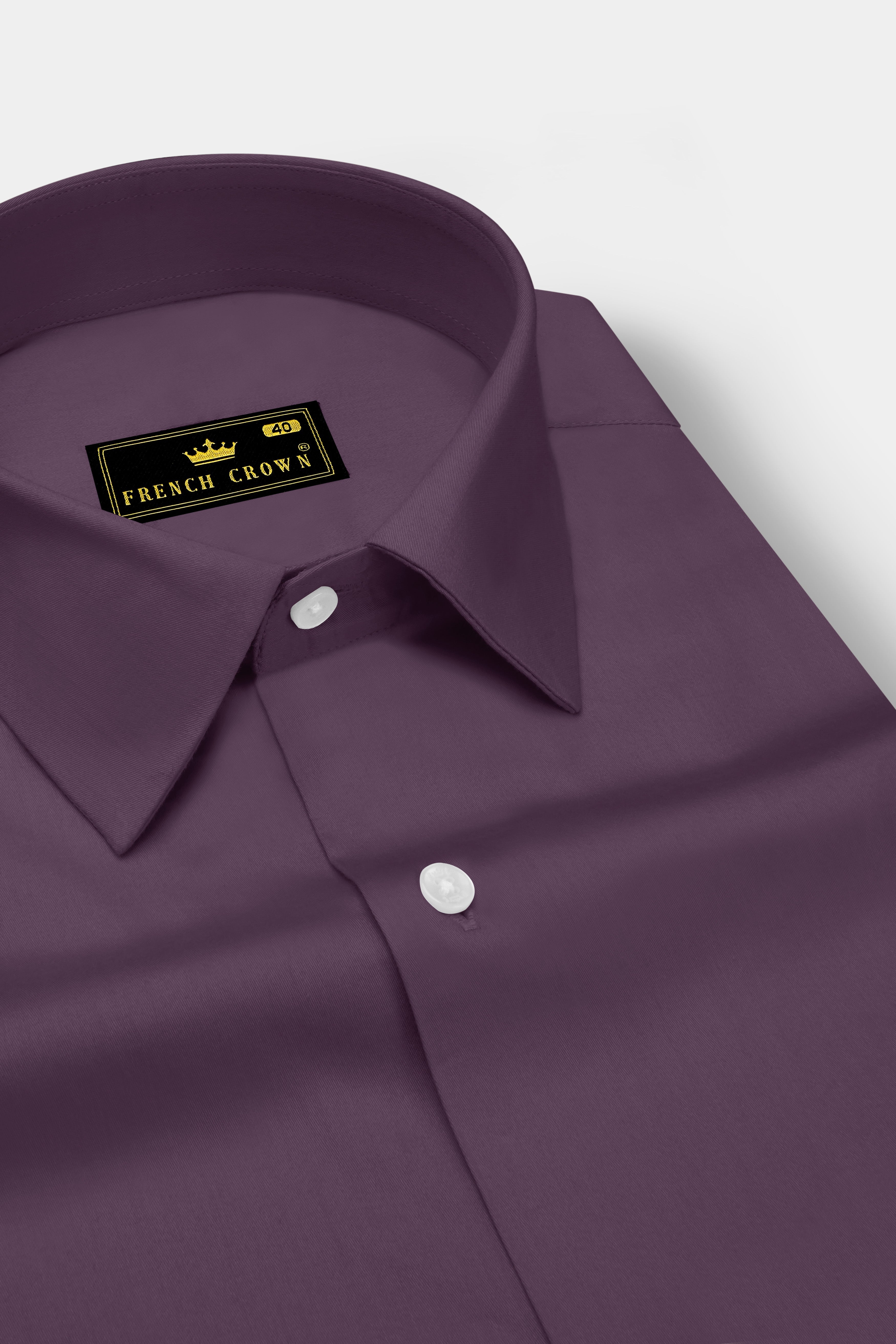 Mauvero-Taupe Purple Subtle Sheen Super Soft Premium Cotton Dress Shirt