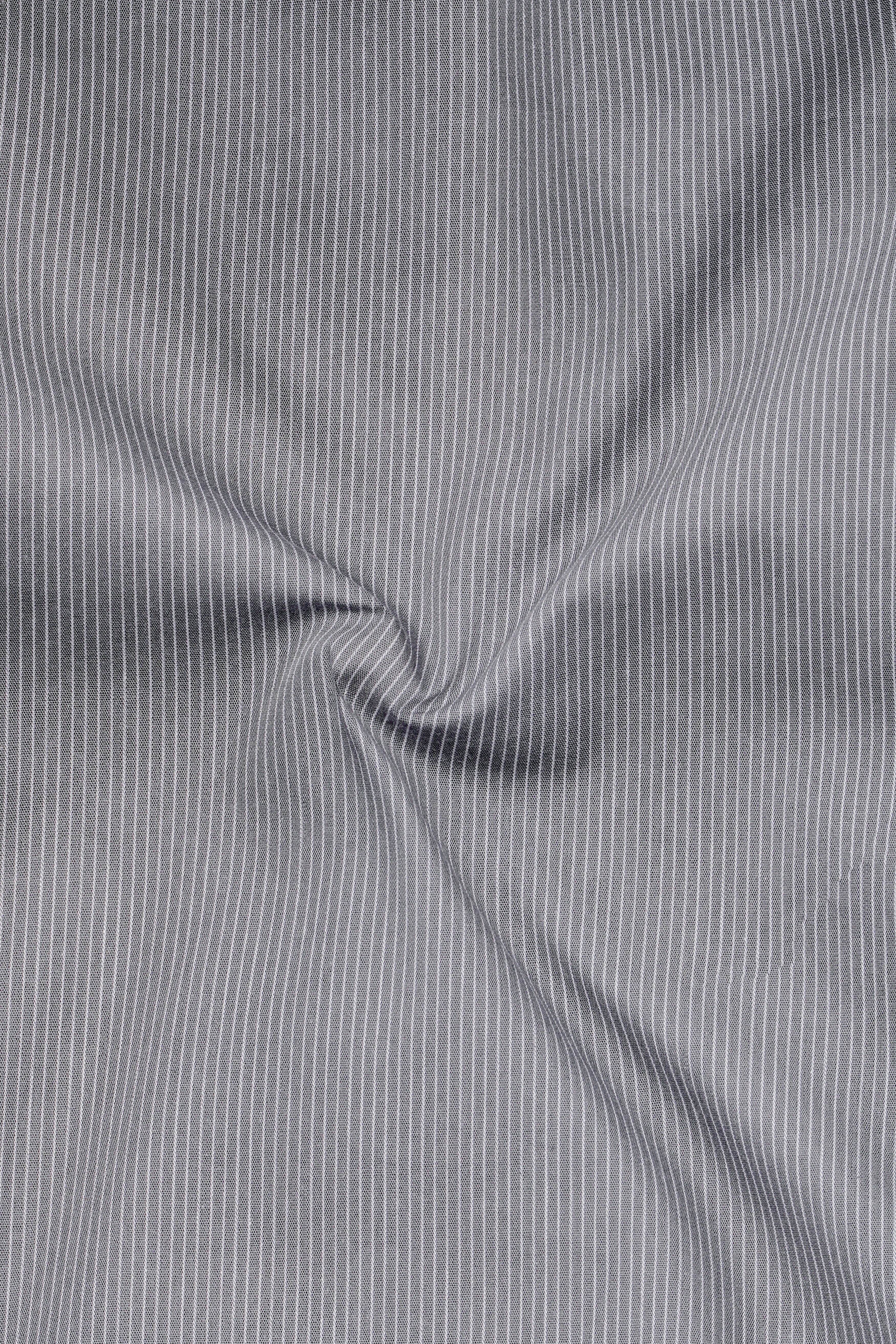 Carbonis-Granite Gray Subtle Sheen Super Soft Premium Cotton Mandarin Dress Shirt