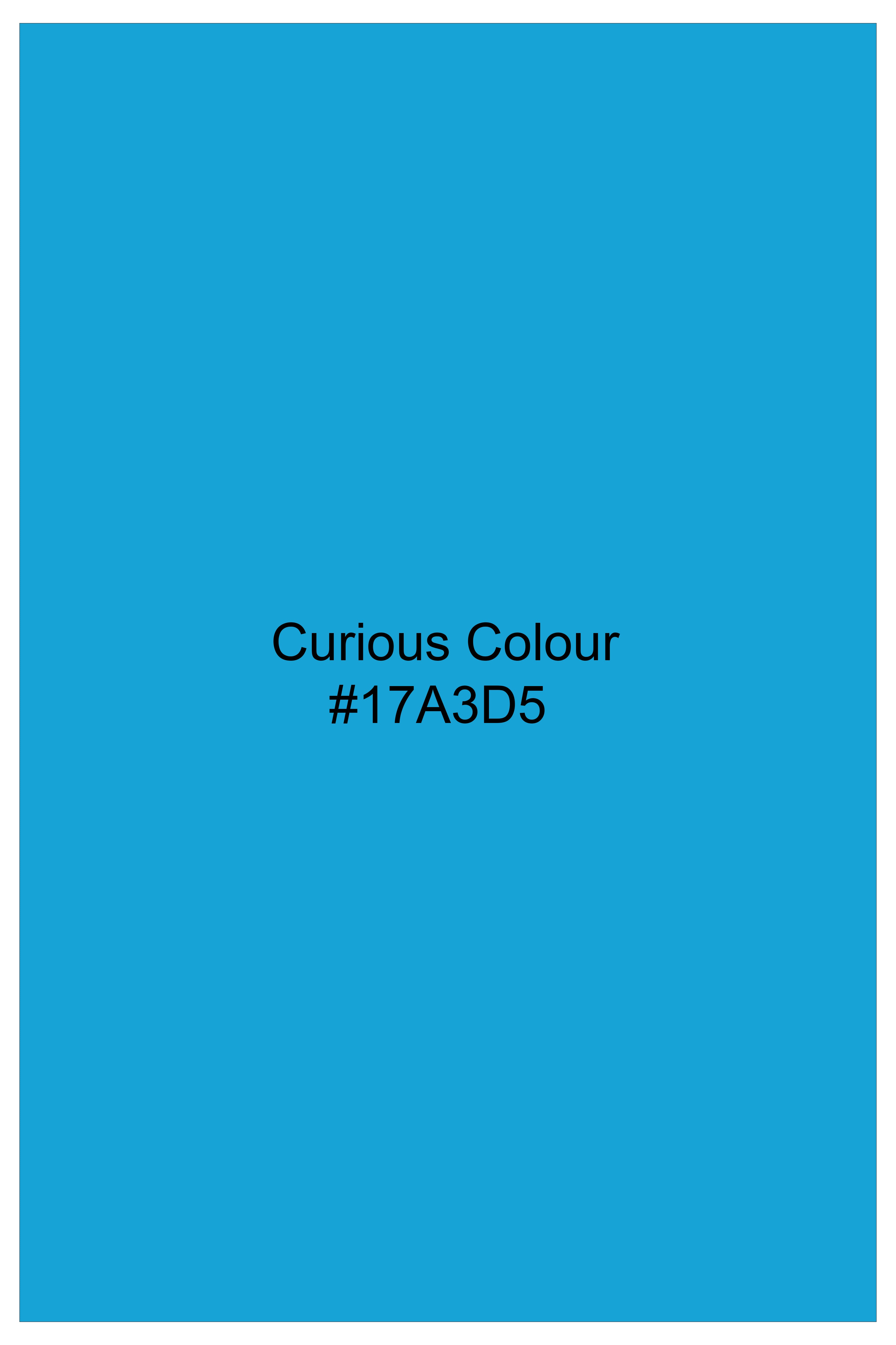 Azurique-Curious Blue Subtle Sheen Super Soft Premium Cotton Cut Away Collar Dress Shirt