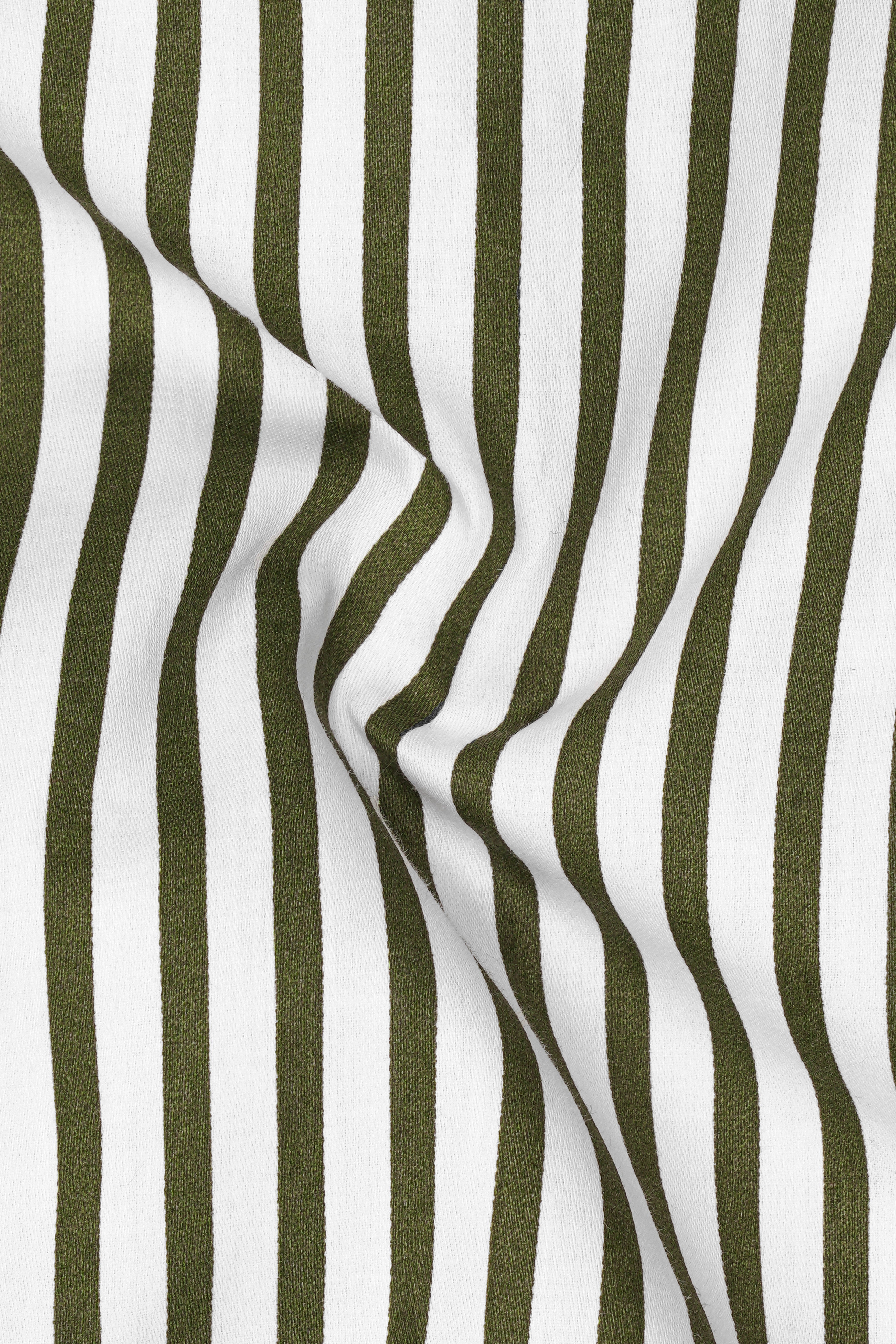 Verdant-Verdigris Green And Bright White Candy Striped Subtle Sheen Super Soft Premium Cotton Dress Shirt