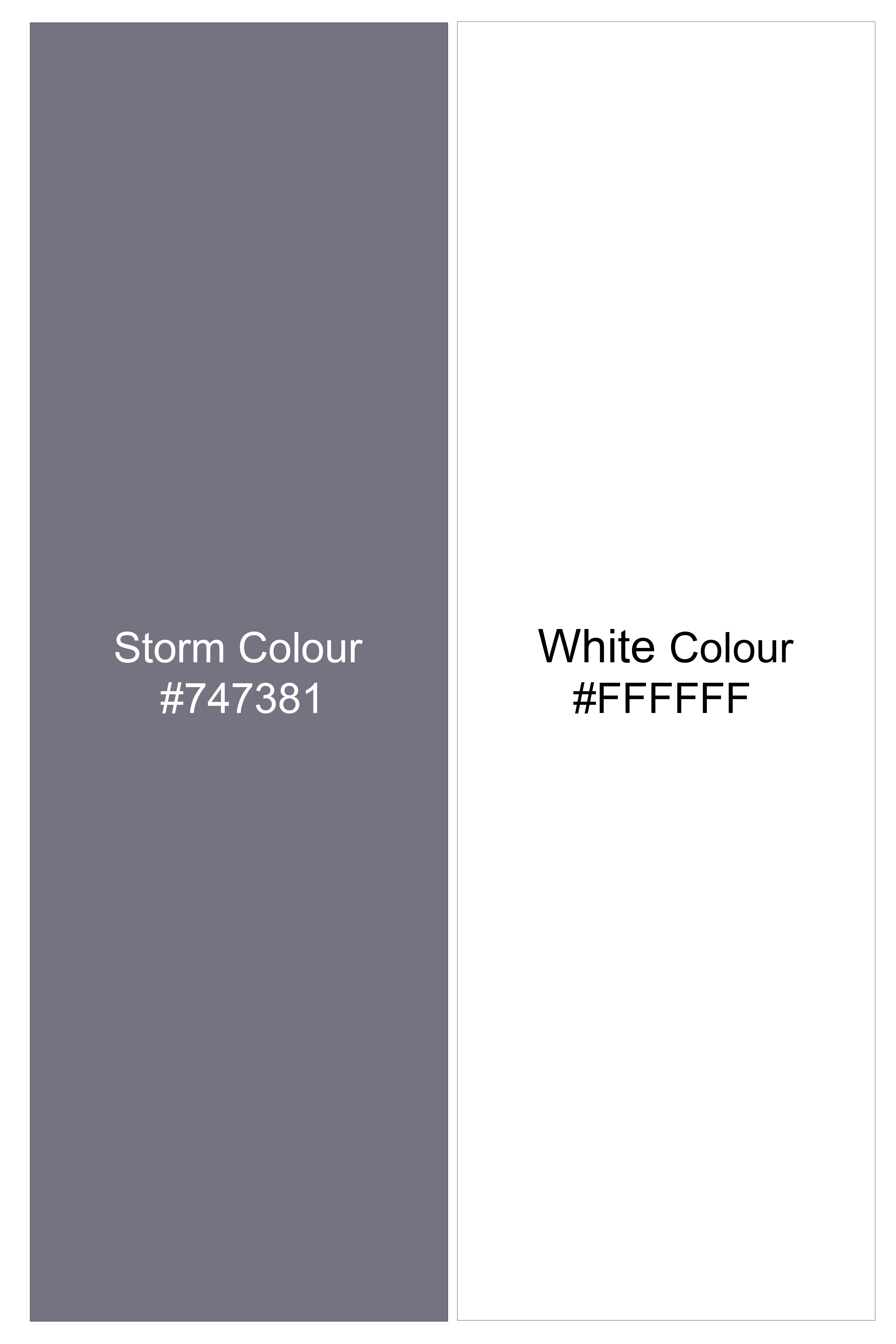 Chrome-Storm Gray And Bright White Pin Striped Subtle Sheen Super Soft Premium Cotton Dress Shirt