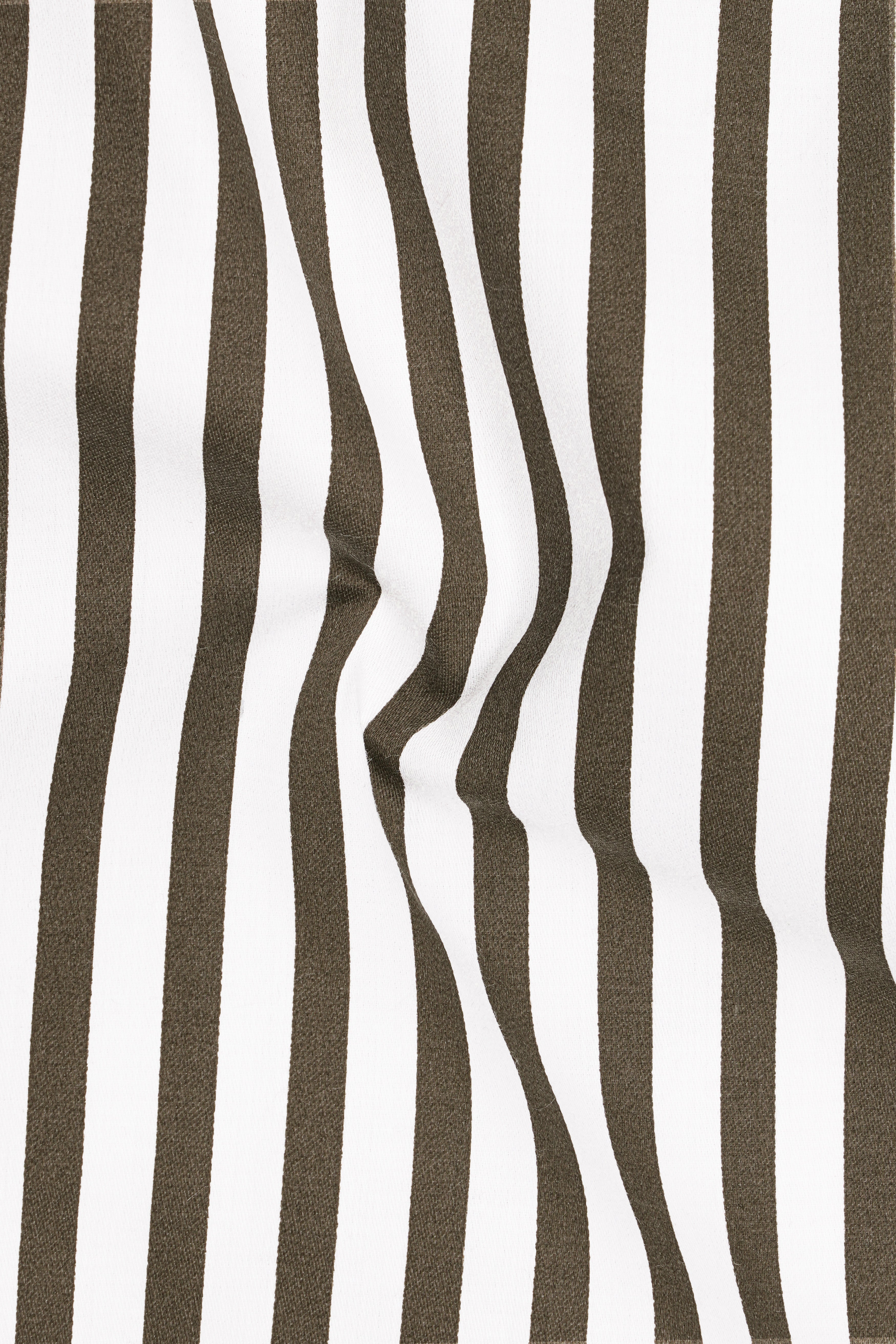 Meadow-Hemlock Green And Bright White Candy Striped Subtle Sheen Soft Premium Cotton Dress Shirt