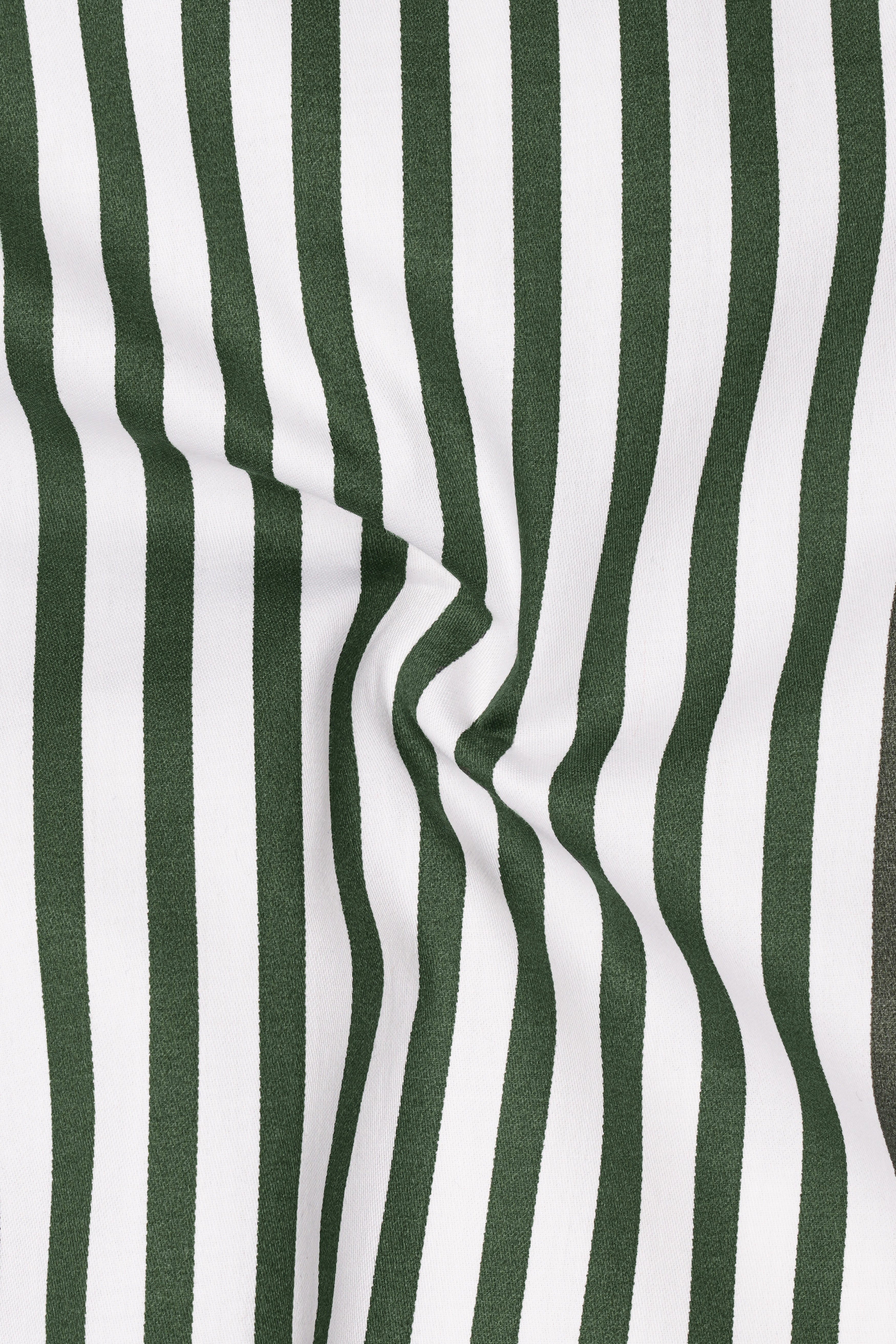 Eclipse-Lunar Green And Bright White Candy Striped Subtle Sheen Soft Premium Cotton Dress Shirt