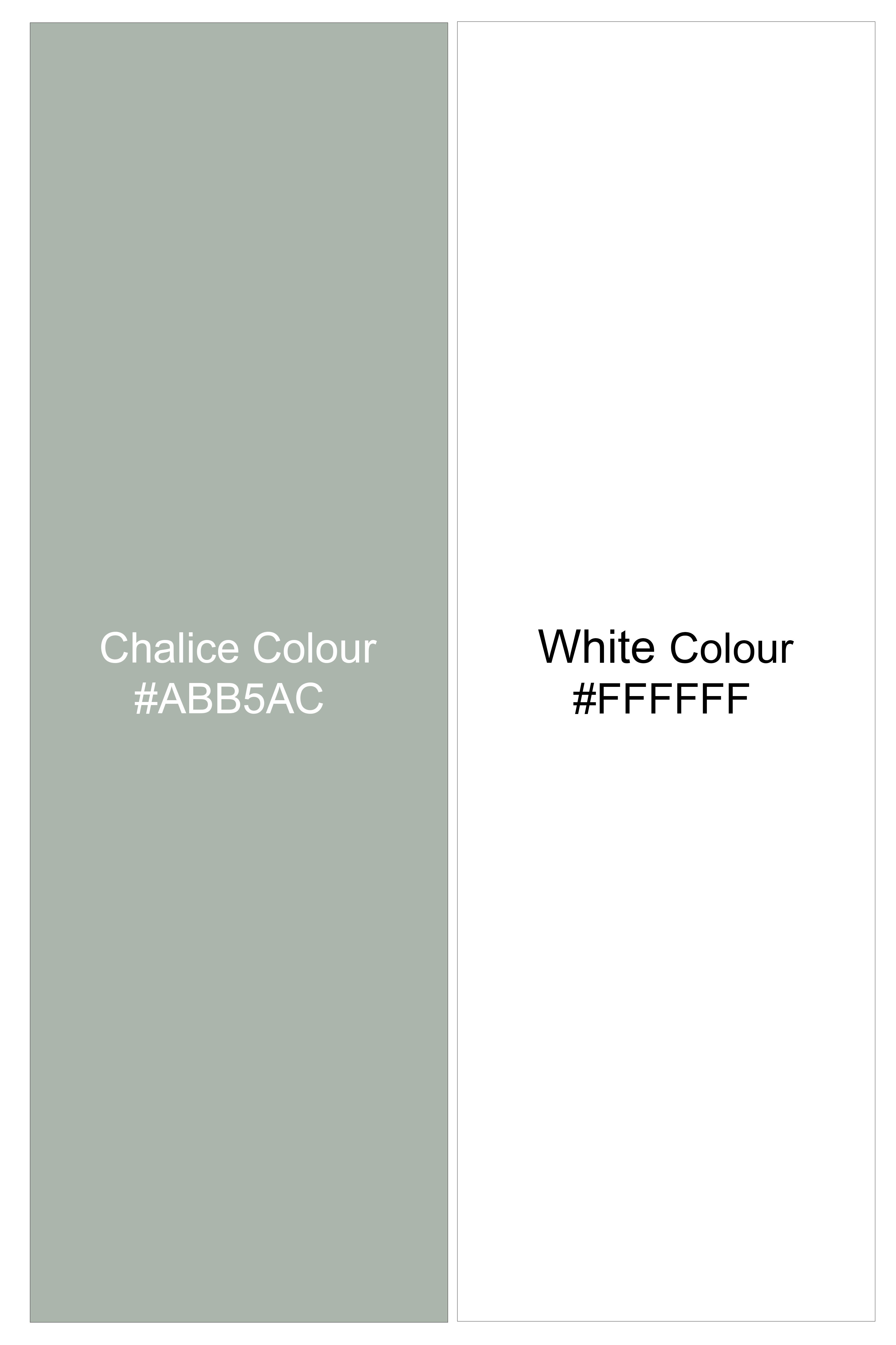 Verdant-Chalice Green And Bright White Windowpane Subtle Sheen Soft Premium Cotton Dress Shirt