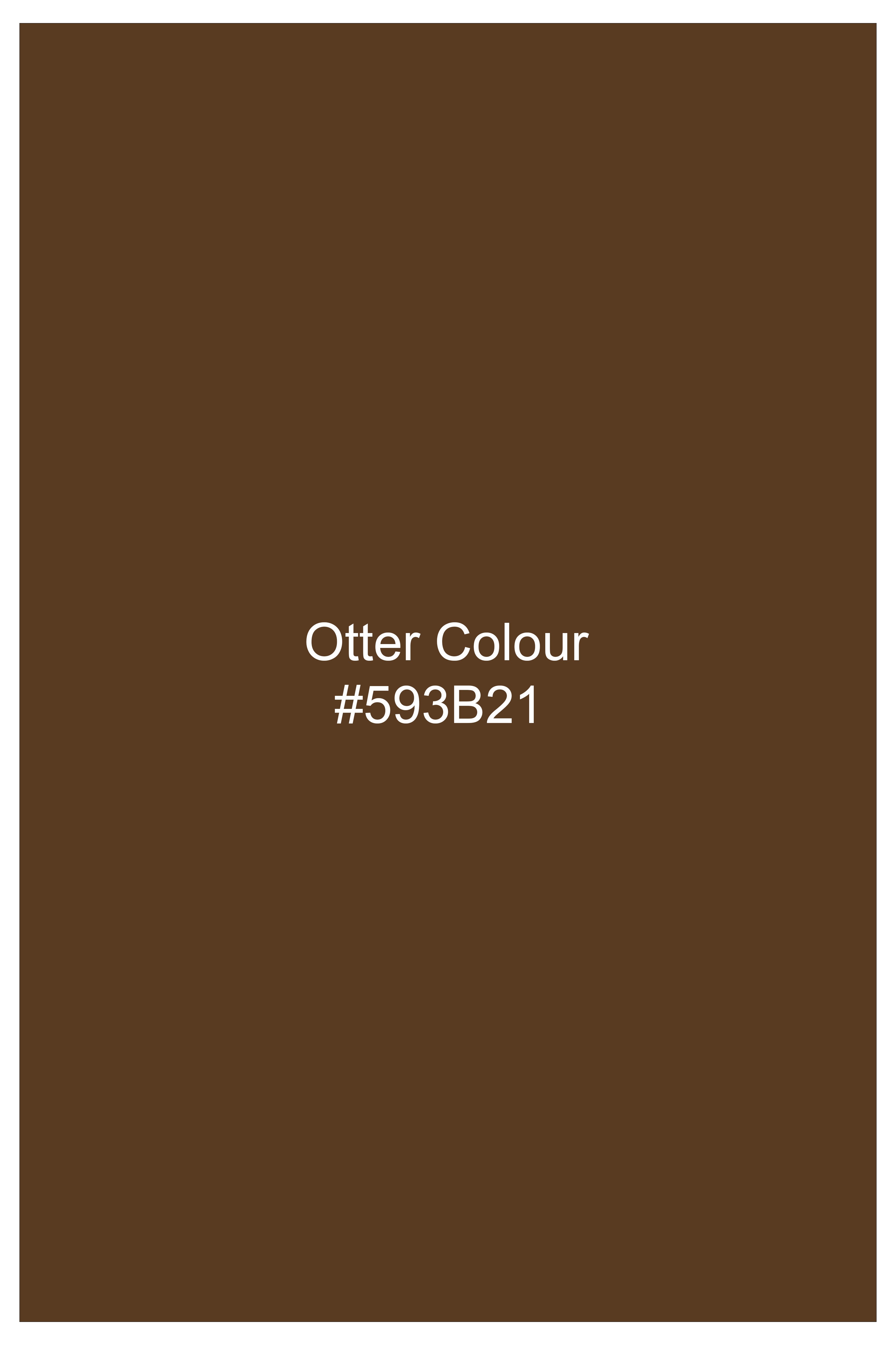Umber-Otter Brown Subtle Sheen Super Soft Premium Cotton Cut Away Collar Dress Shirt