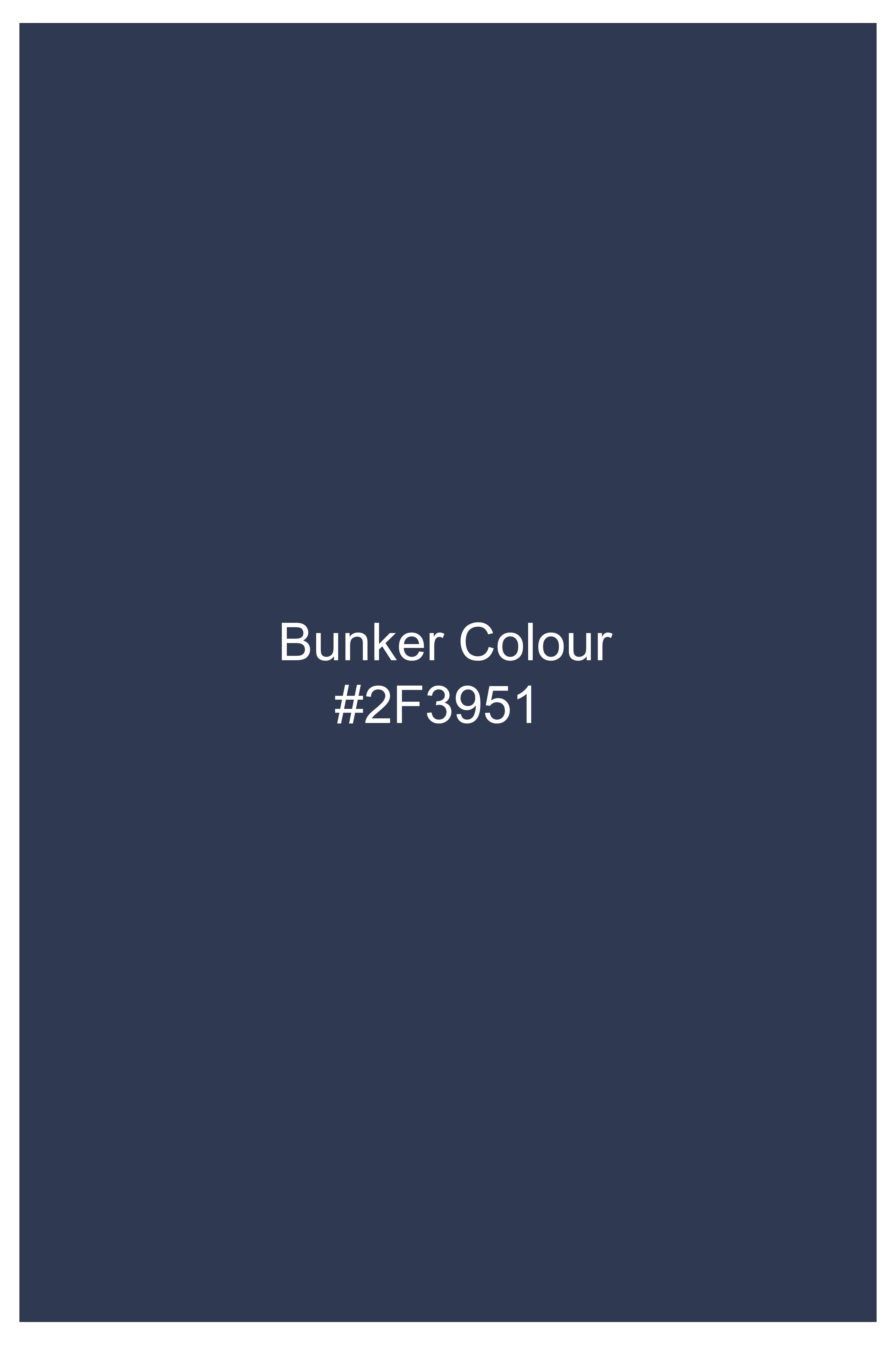 Mariner-Bunker Blue Luxurious Linen Button Down Dress Shirt